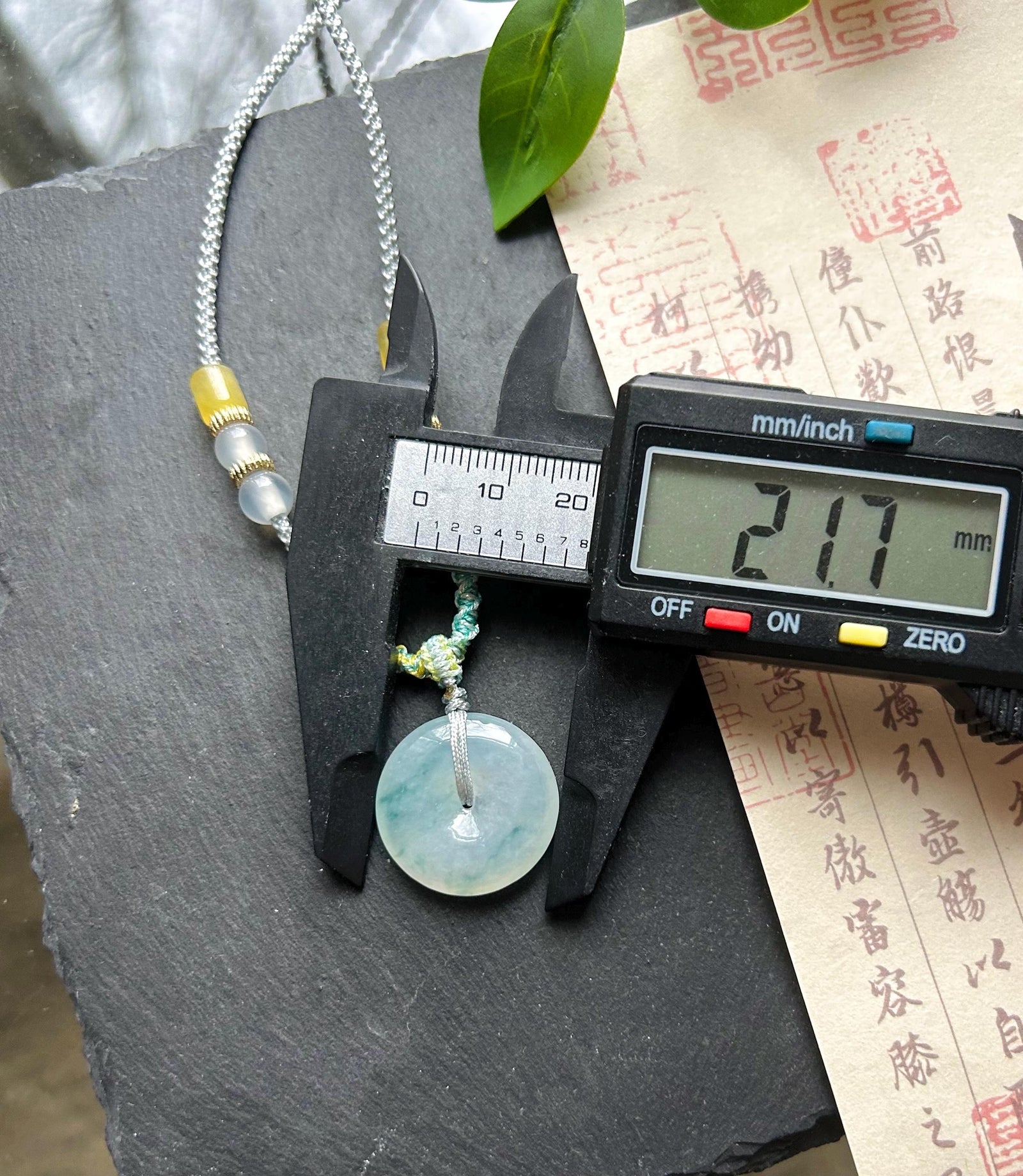 Natural Jadeite Lucky Donut Pendant Handwoven Necklace Burmese Type A Icy Light Lavender Blue Floral Jade PingAnKou 21.7 x 5mm