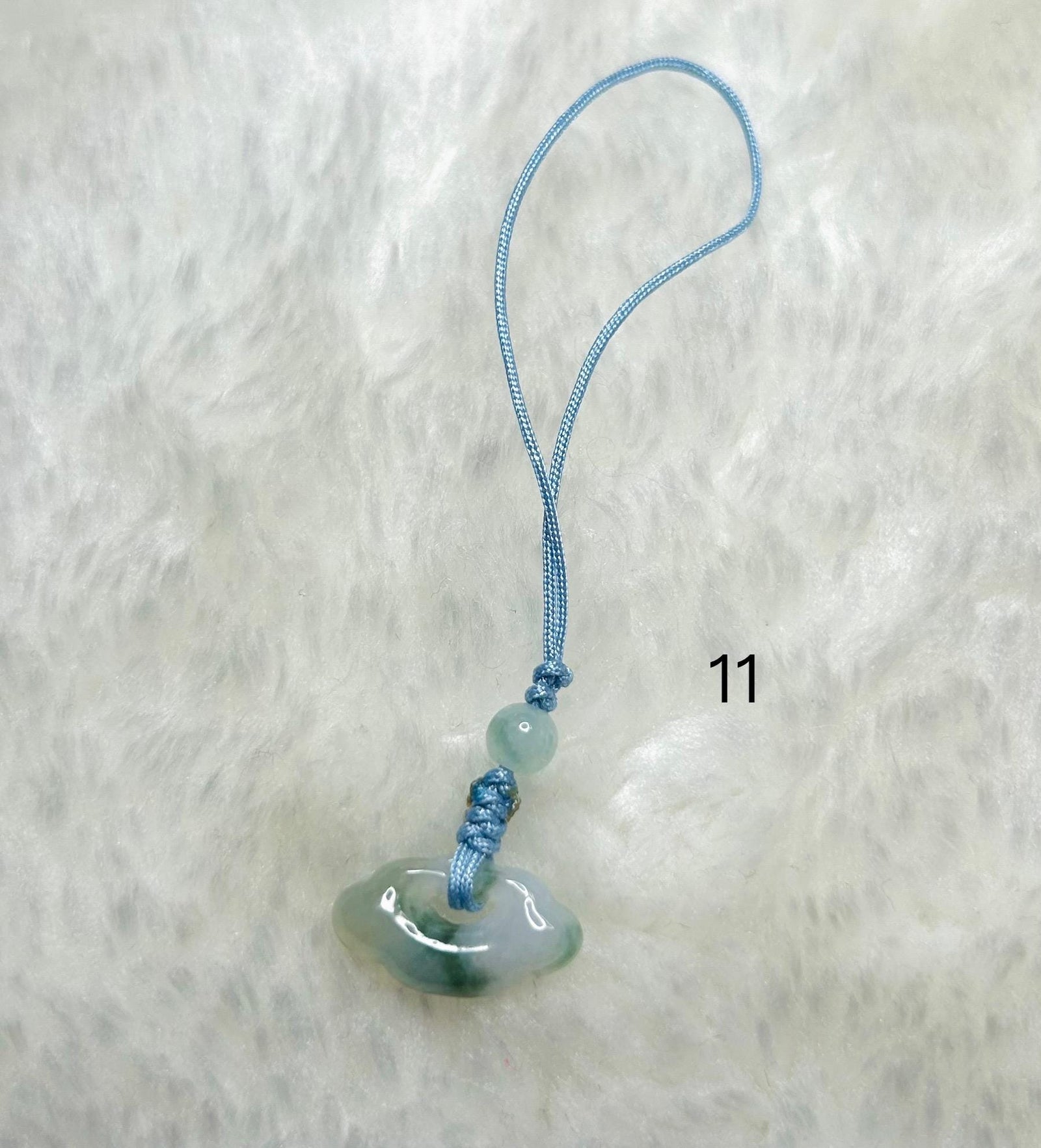 Jadeite Jade Phone Charm Keychain Jewelry Gift for Her 100% Untreated Type A Burmese Jadeite Lucky Protection Amulet Handmade in Canada
