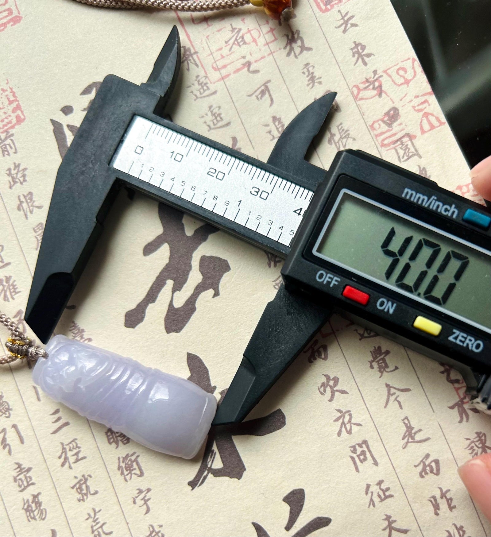 Natural Jadeite Bamboo Pendant Handwoven Necklace Burmese Type A Highly Translucent Icy Lavender Purple Jade