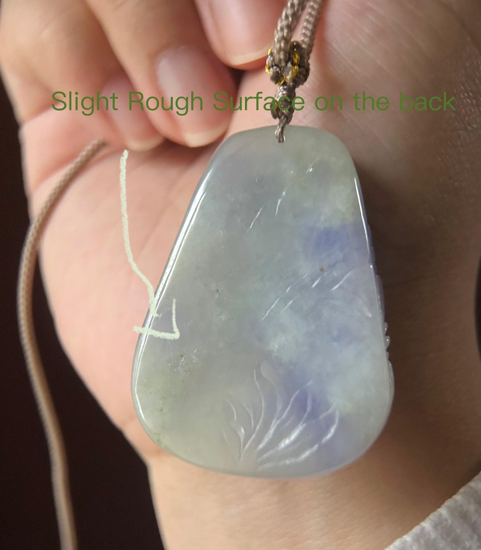 Natural Purple Jadeite Pendant, Burmese Type A Vivid Lavender Jade Landscape, Feng Shui Prosperity Amulet