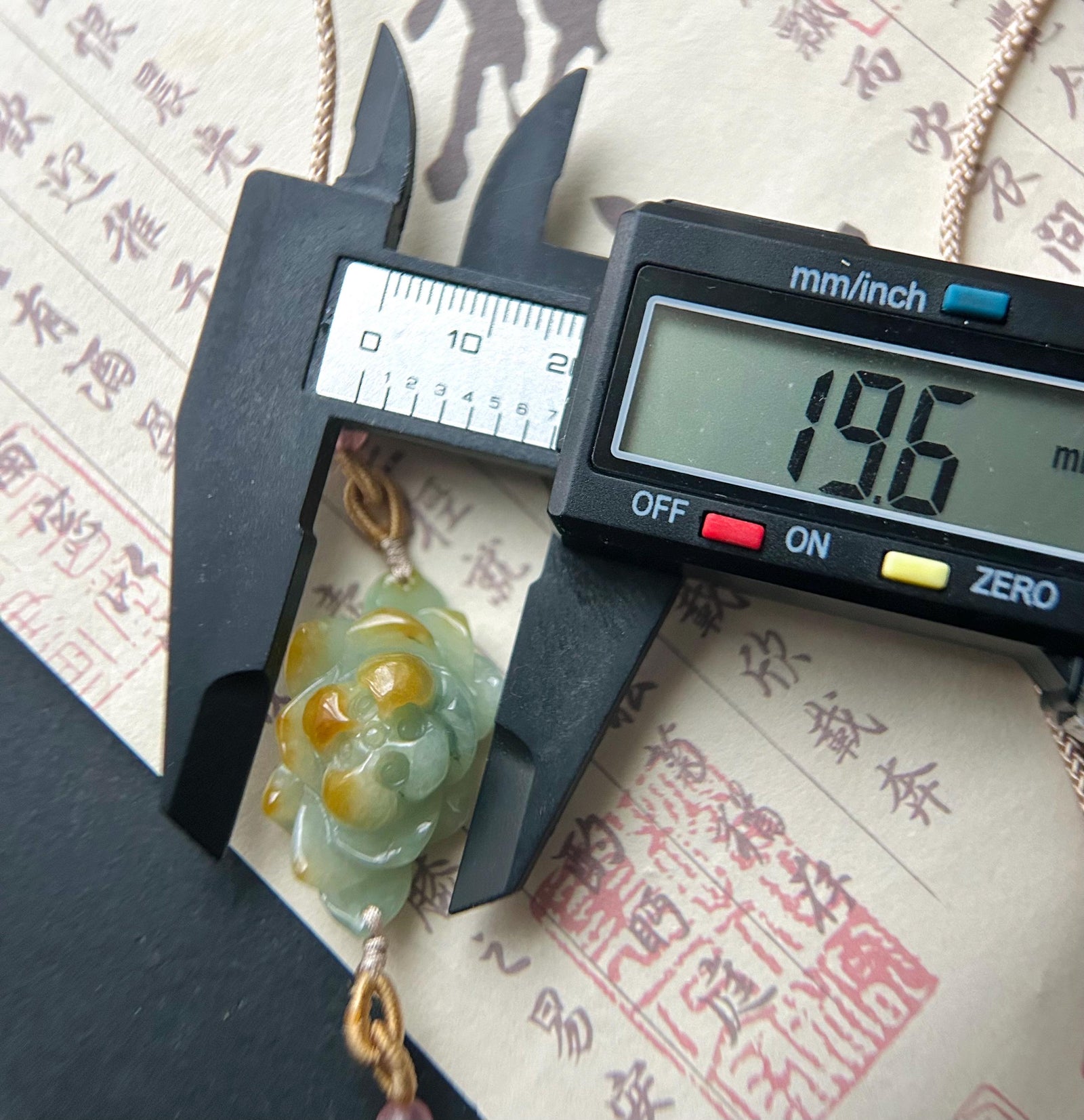 Natural Burmese Jadeite HandCarved Lotus Flower Pendant Handwoven Necklace - Type A Icy Gelatinous Dusty Blue & Yellow Jade