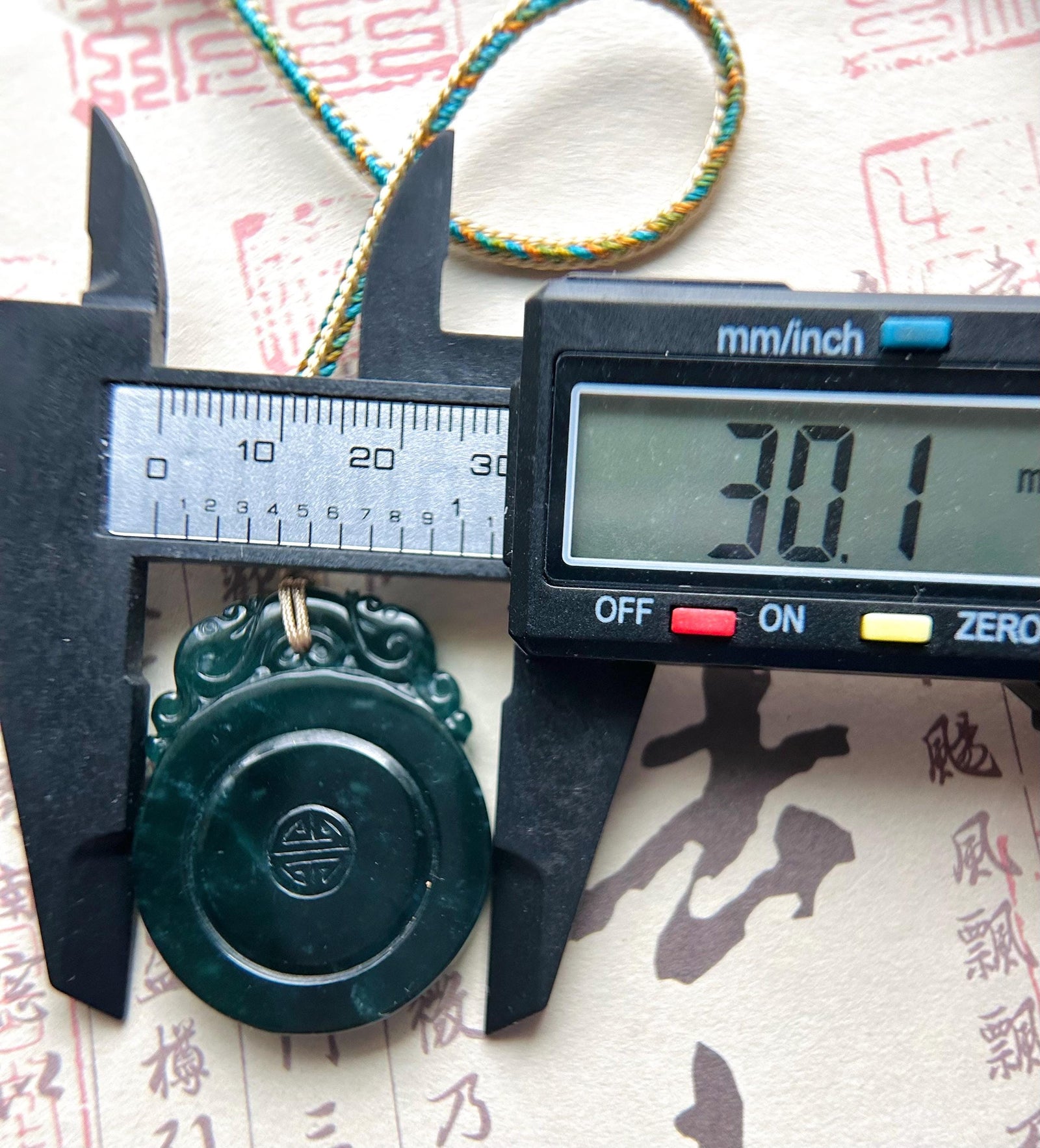 Natural Jadeite Pendant Handwoven Necklace Guatemalan Type A Icy Translucent Dark Blue Jade Vintage Chinese Style Lucky Donut PingAnKou