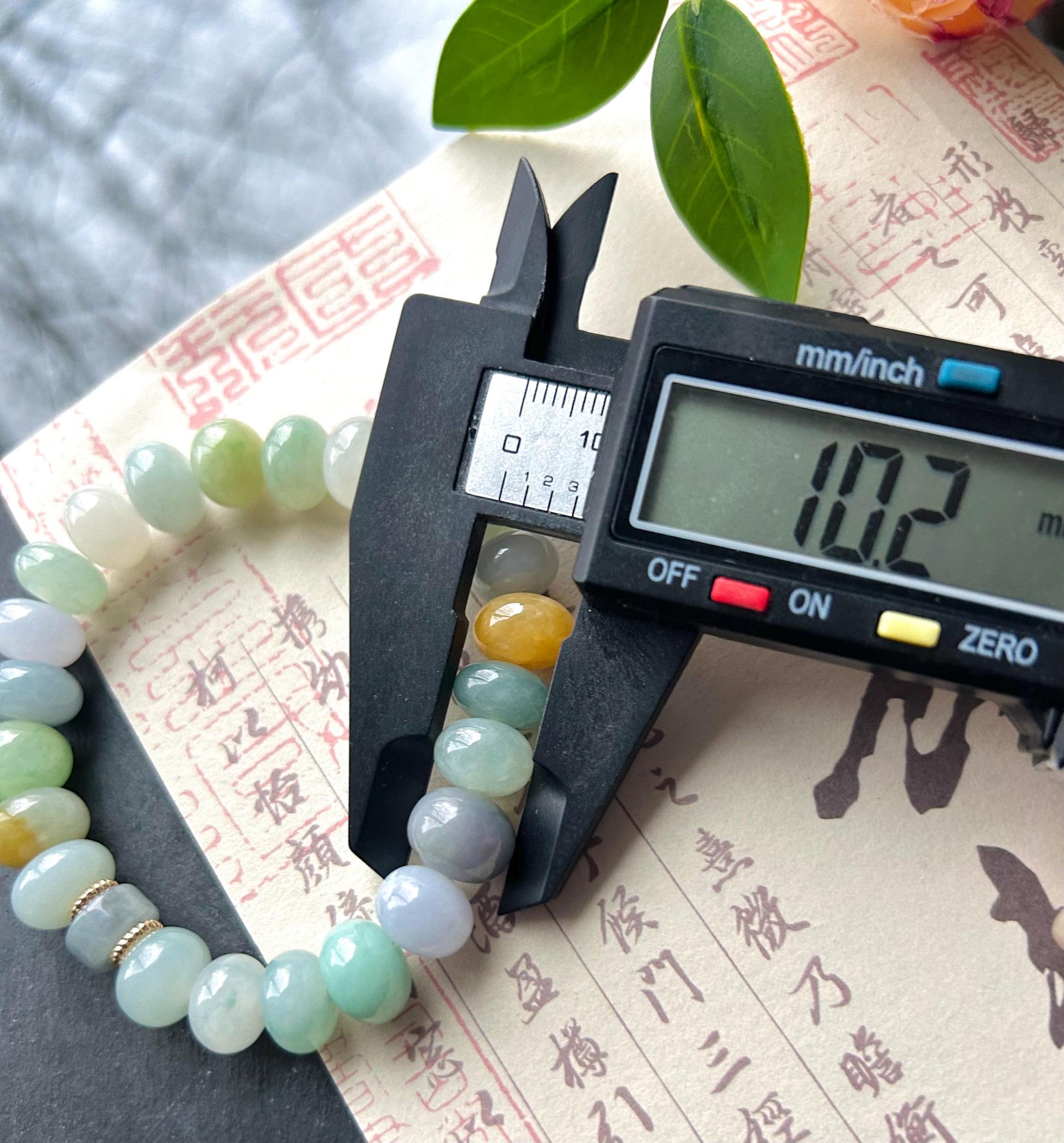 Natural Jadeite Beaded Bracelet Burmese Type A Highly Translucent Icy Rainbow Multicolor Jade 10-11mm