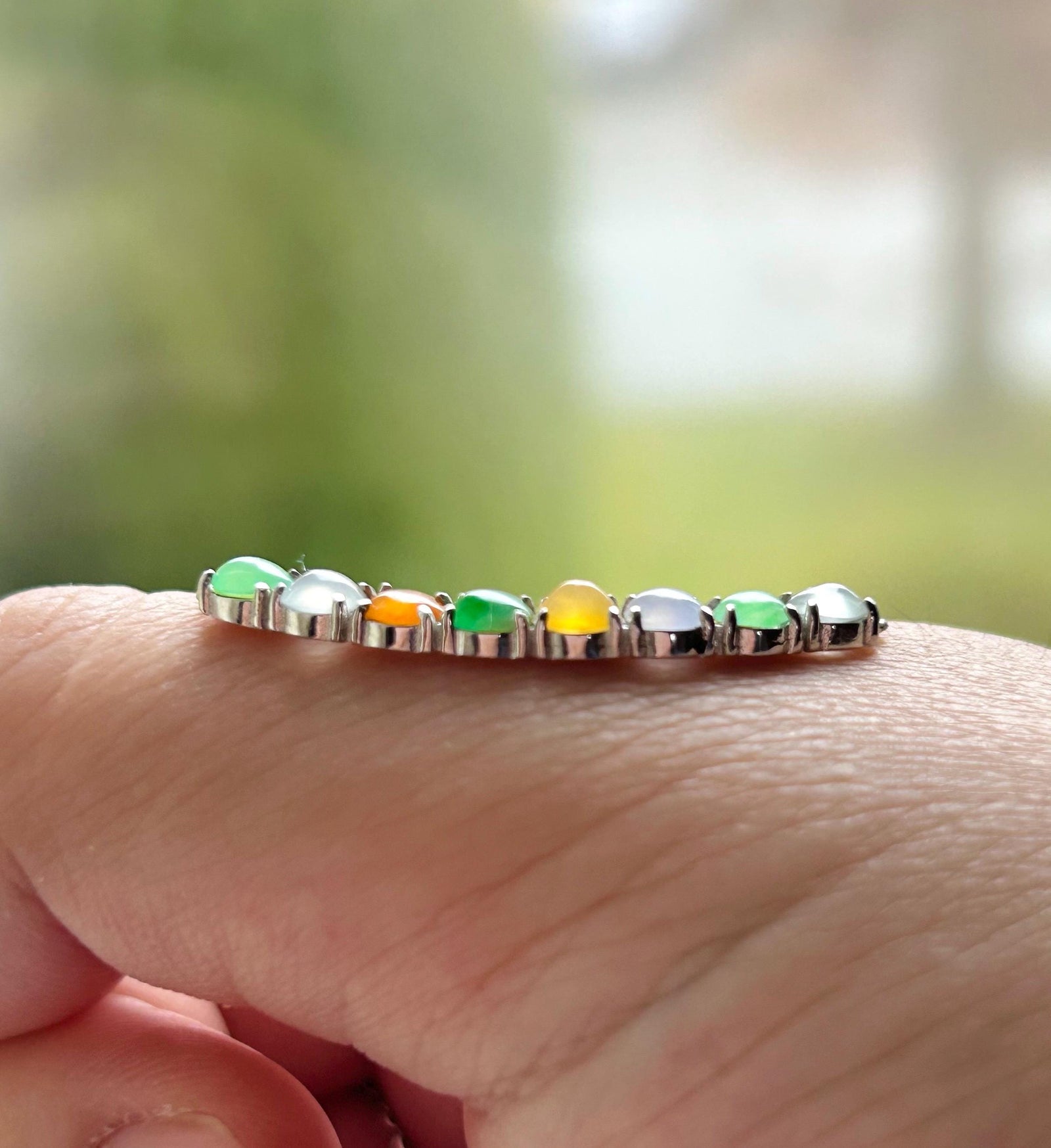 Certified Natural Burmese Jadeite Pendant Necklace | Type A Icy Translucent Multicolor Jade Sterling Silver Setting