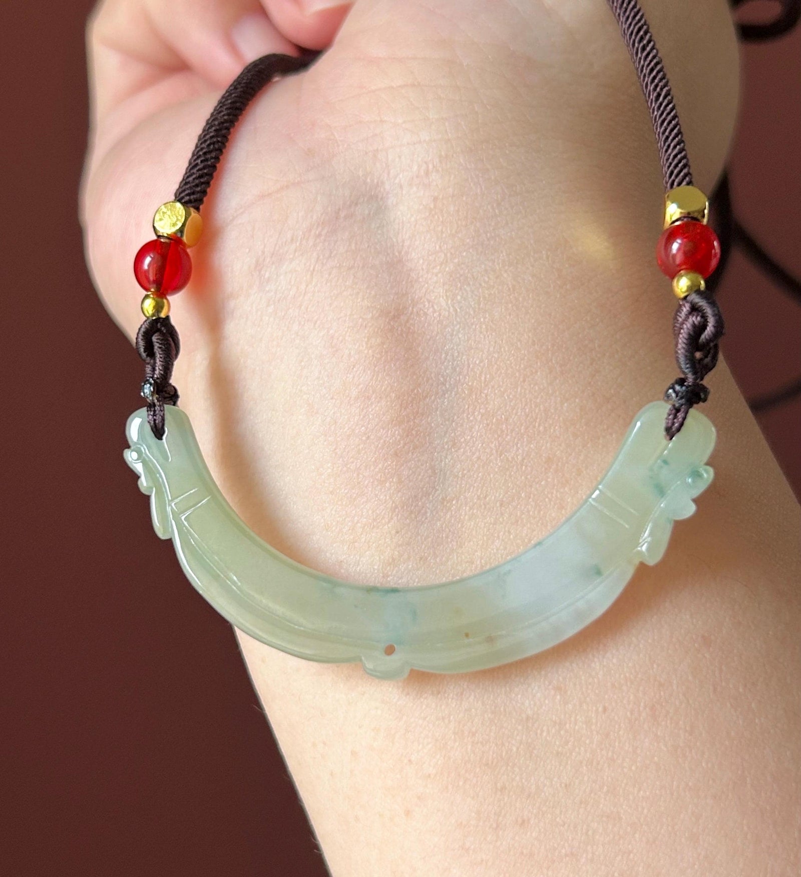 Natural Burmese Jadeite Pendant Necklace | Type A Icy Translucent Yellow Green Floral Jade | Protection & Grounding