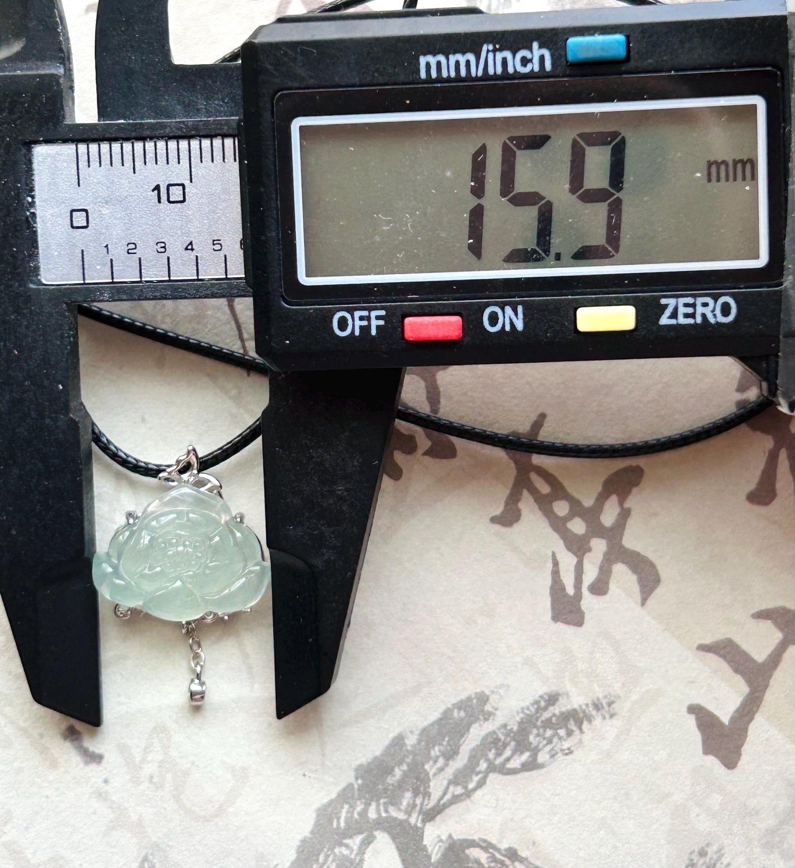 Natural Jadeite Lotus Pendant, Burmese Type A Highly Translucent Icy Light Blue/Green Jade, Sterling Silver Setting