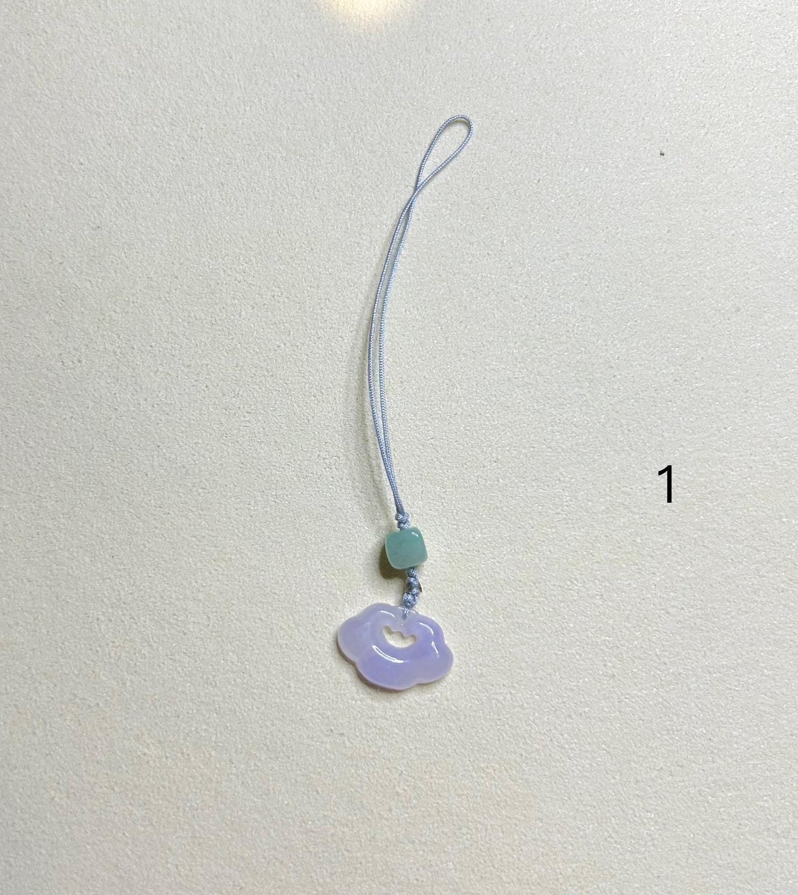 Jadeite Jade Phone Charm Keychain Jewelry Gift for Her 100% Untreated Type A Burmese Jadeite Lucky Protection Amulet Handmade in Canada