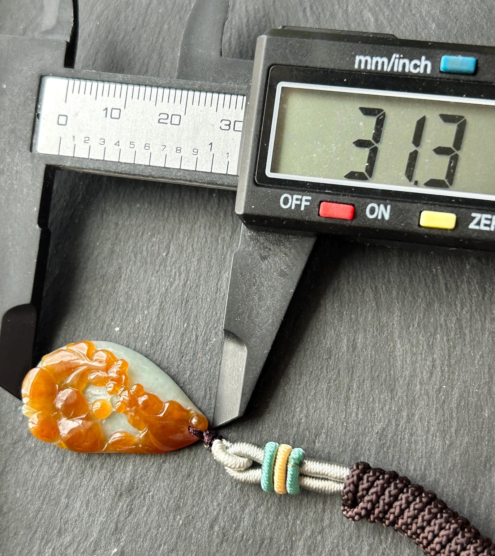 Natural Jadeite Pendant, Lotus and Koi Carving, Burmese Type A Icy Translucent Red Jade, Symbol of Abundance