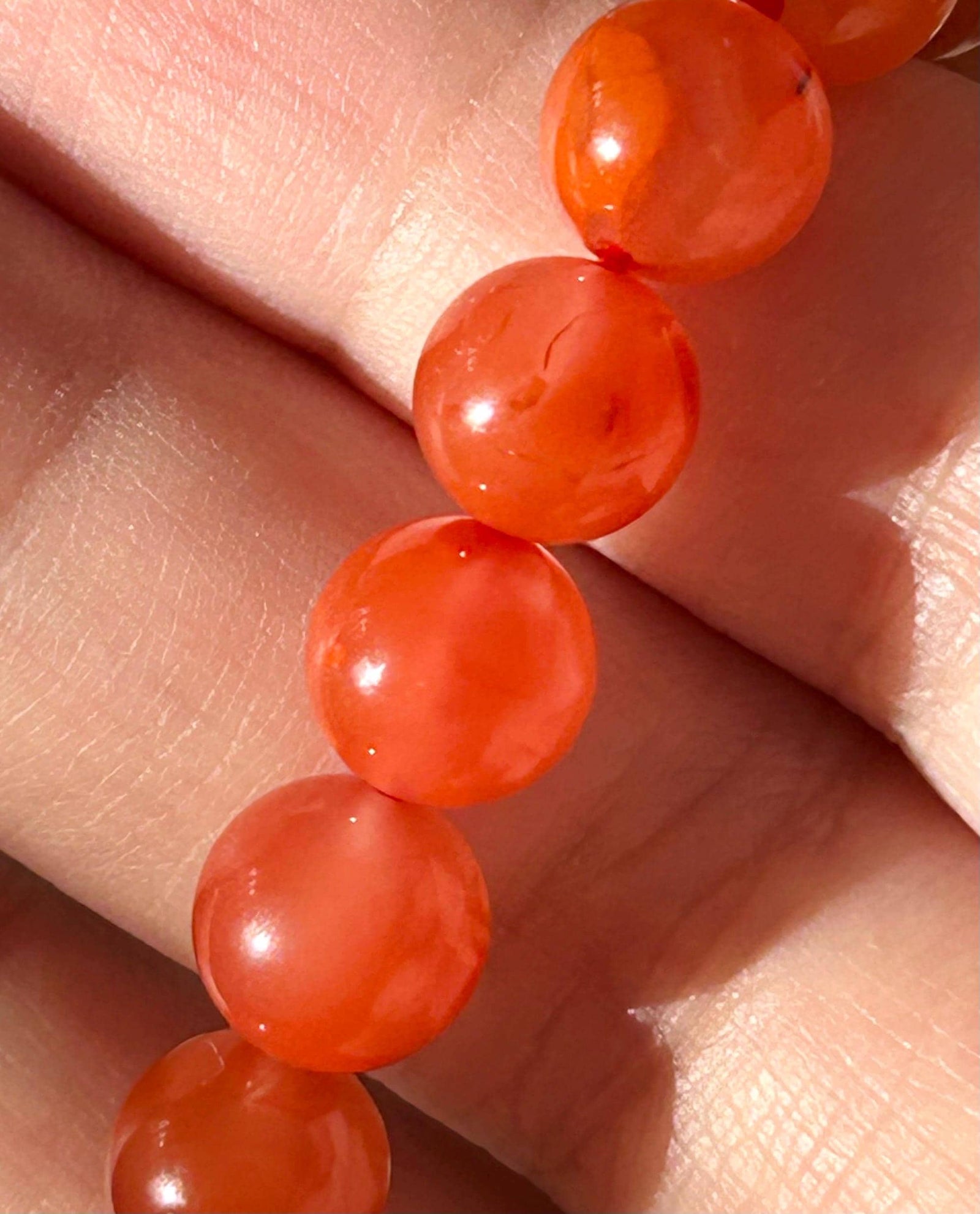 Natural Nanhong Agate Bracelet with Burmese Type A Icy Jadeite Focal Bead, 8mm Translucent Red Agate & Jade Bracelet