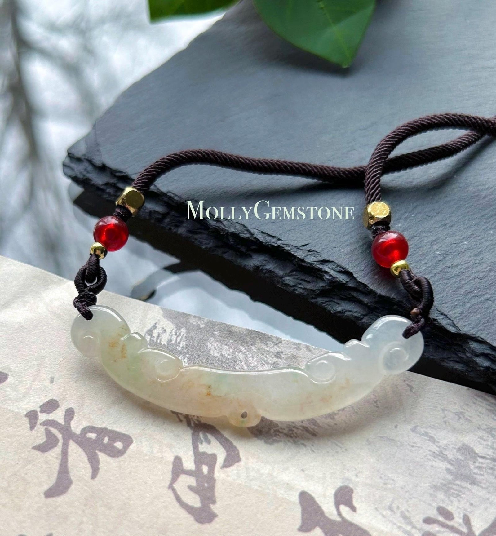 Natural Burmese Jadeite Pendant Necklace | Type A Icy Translucent Red Green Floral Jade | Protection & Grounding