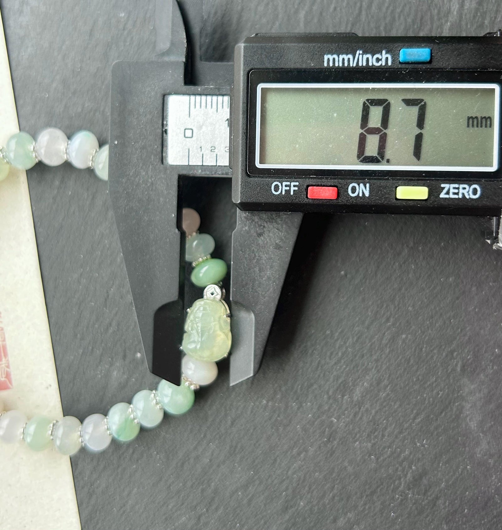 Natural Jadeite Multi-Color Beaded Bracelet | Macaron Style Burmese Type A Icy Translucent Jade | Pixiu Charm with Coin