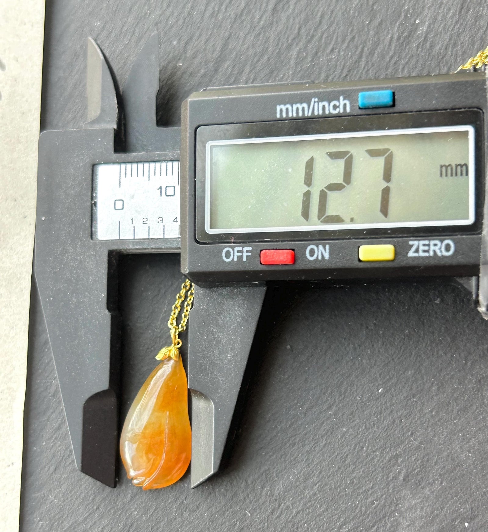 Natural Jadeite Magnolia Pendant | Burmese Type A Highly Translucent Icy Unheated Red Jade, 18k Solid Gold Bail