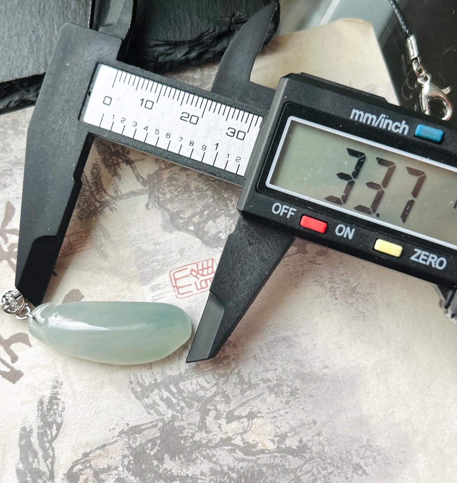 Certified Natural Burmese Type A Jadeite Lucky Gourd Pendant, Highly Translucent Icy Light Blue/Green Jade, Sterling Silver Bail
