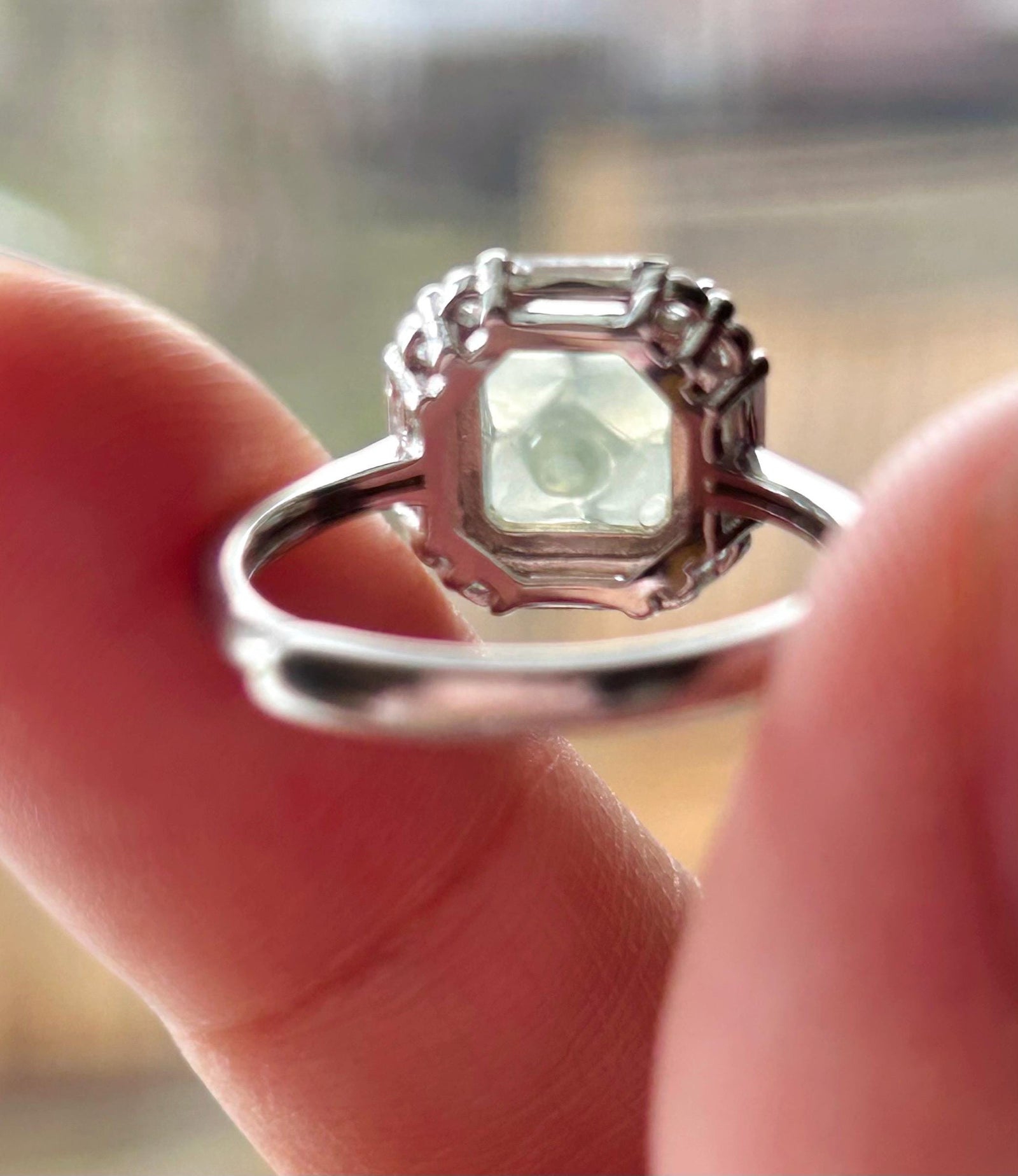 Certified Natural Jadeite Osmanthus Floral Adjustable RingBurmese Type A Highly Translucent Icy Dusty Blue JadeSterling Silver