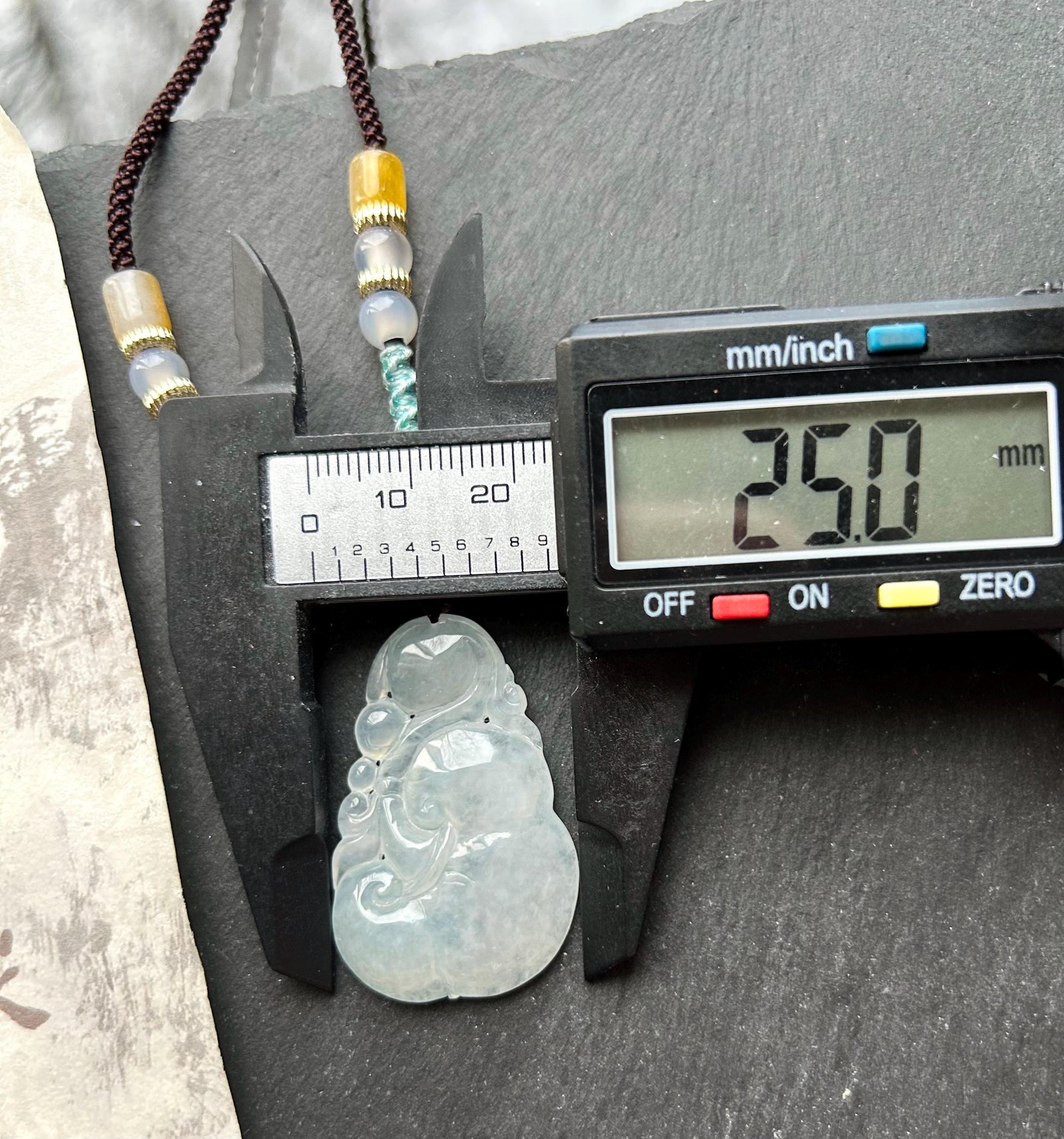 Certified Natural Burmese Type A Jadeite Ruyi Pendant, Icy White Translucent Jade, New Year Blessing