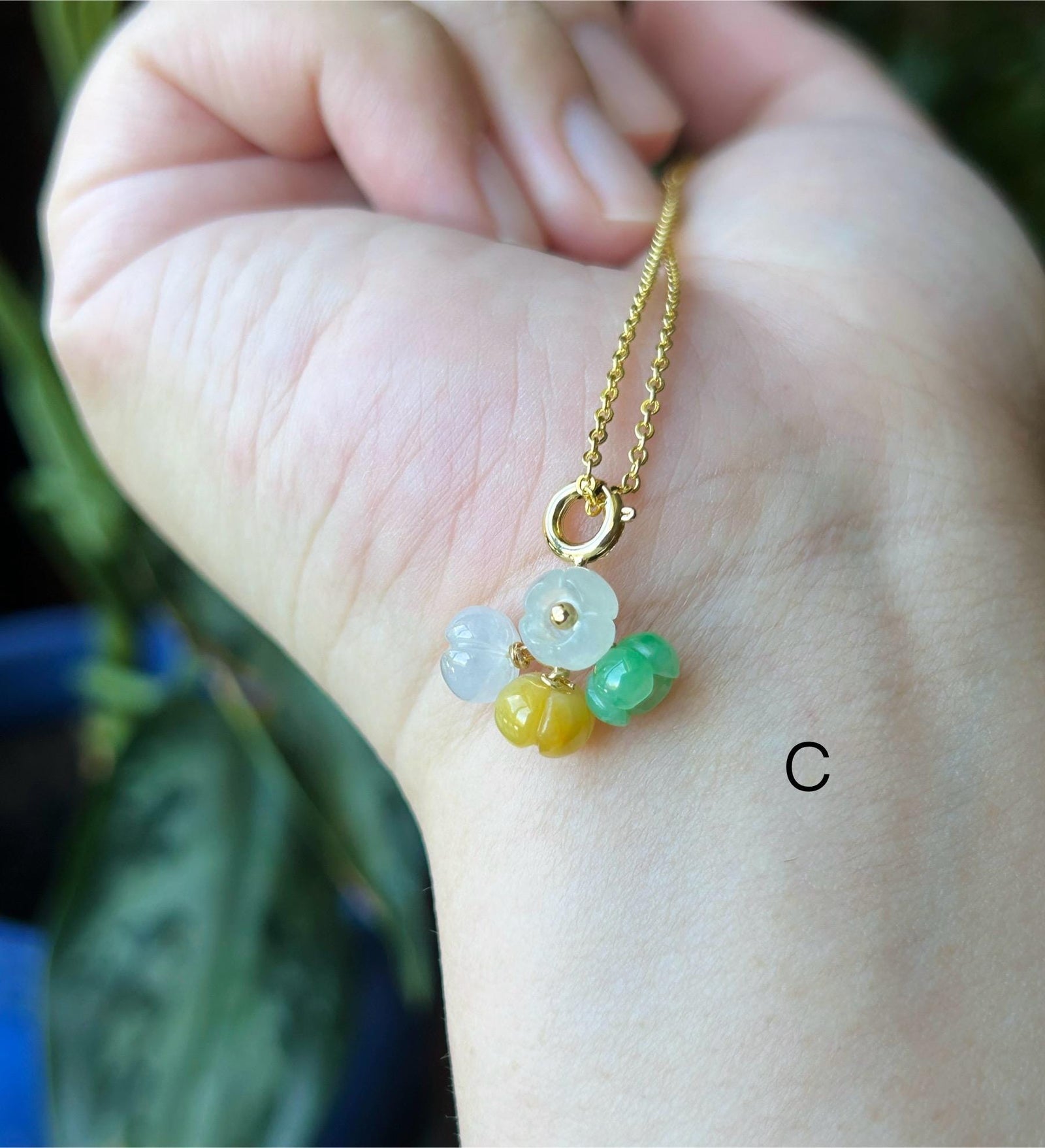 Natural Jadeite Floral Pendant/Beacelet Charm Dual Purpose Jewelry Burmese Type A Icy Translucent Multicolor Jade Flower