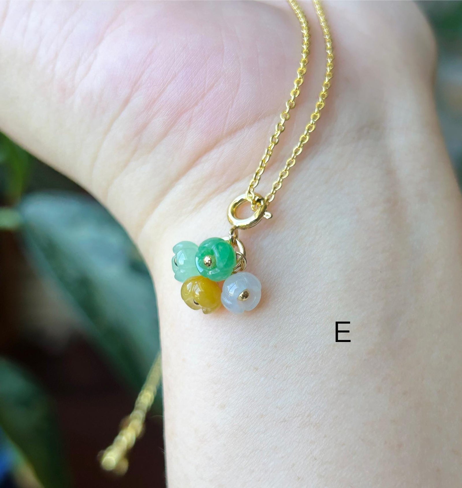 Natural Jadeite Floral Pendant/Beacelet Charm Dual Purpose Jewelry Burmese Type A Icy Translucent Multicolor Jade Flower