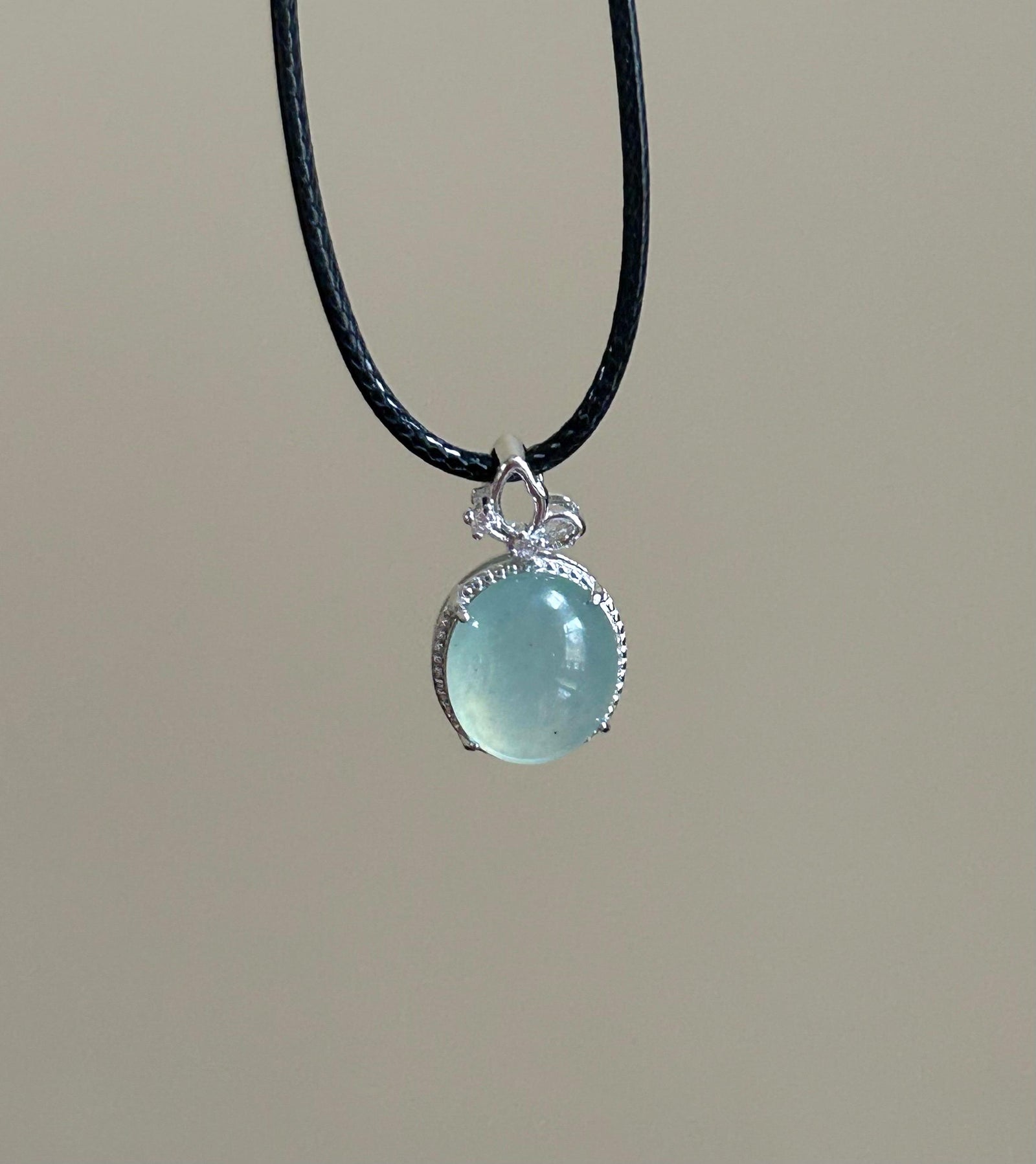 Natural Jadeite Pendant 925 Sterling Silver | Burmese Type A Translucent Icy Clear Water Green Jade Petite Minimalist Jewelry