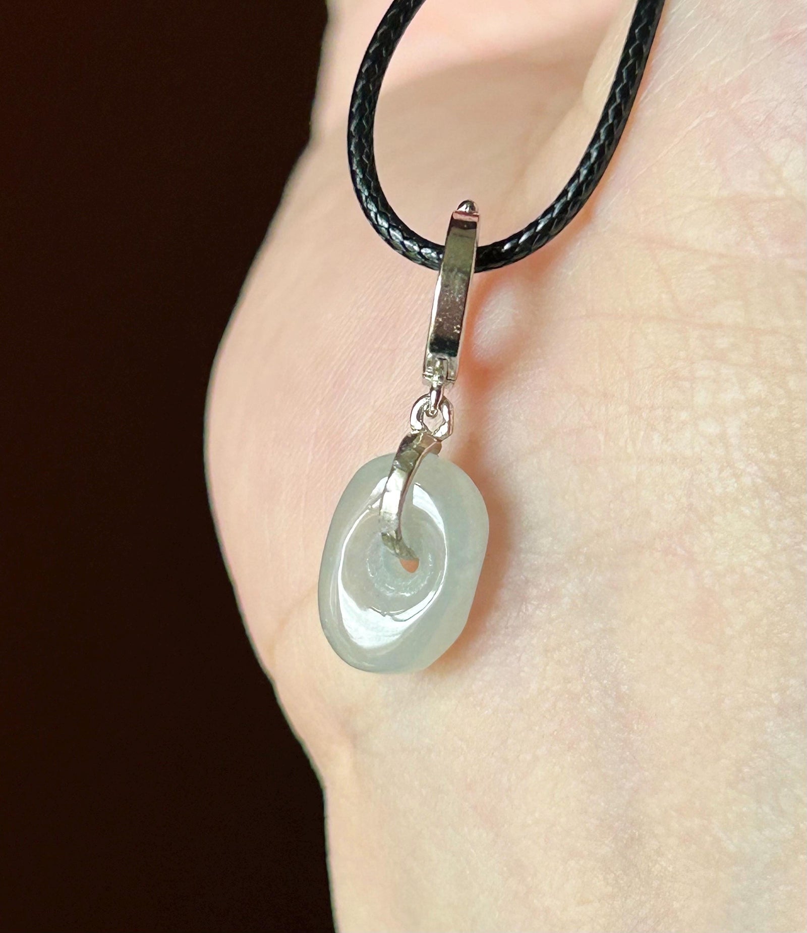 Natural Jadeite Petite Pendant/Beacelet Charm Dual Purpose Jewelry Burmese Type A Icy Translucent Multicolor Jade