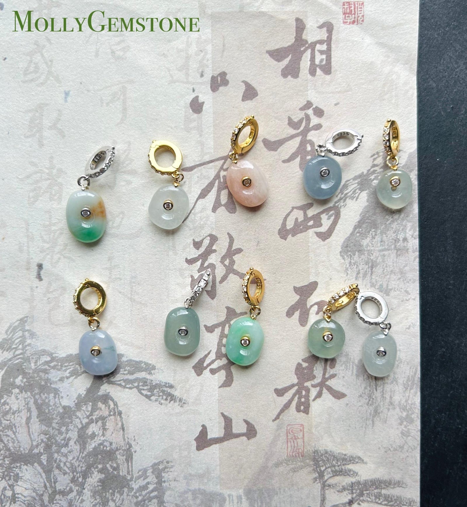 Natural Jadeite Petite Pendant/Beacelet Charm Dual Purpose Jewelry Burmese Type A Icy Translucent Multicolor Jade