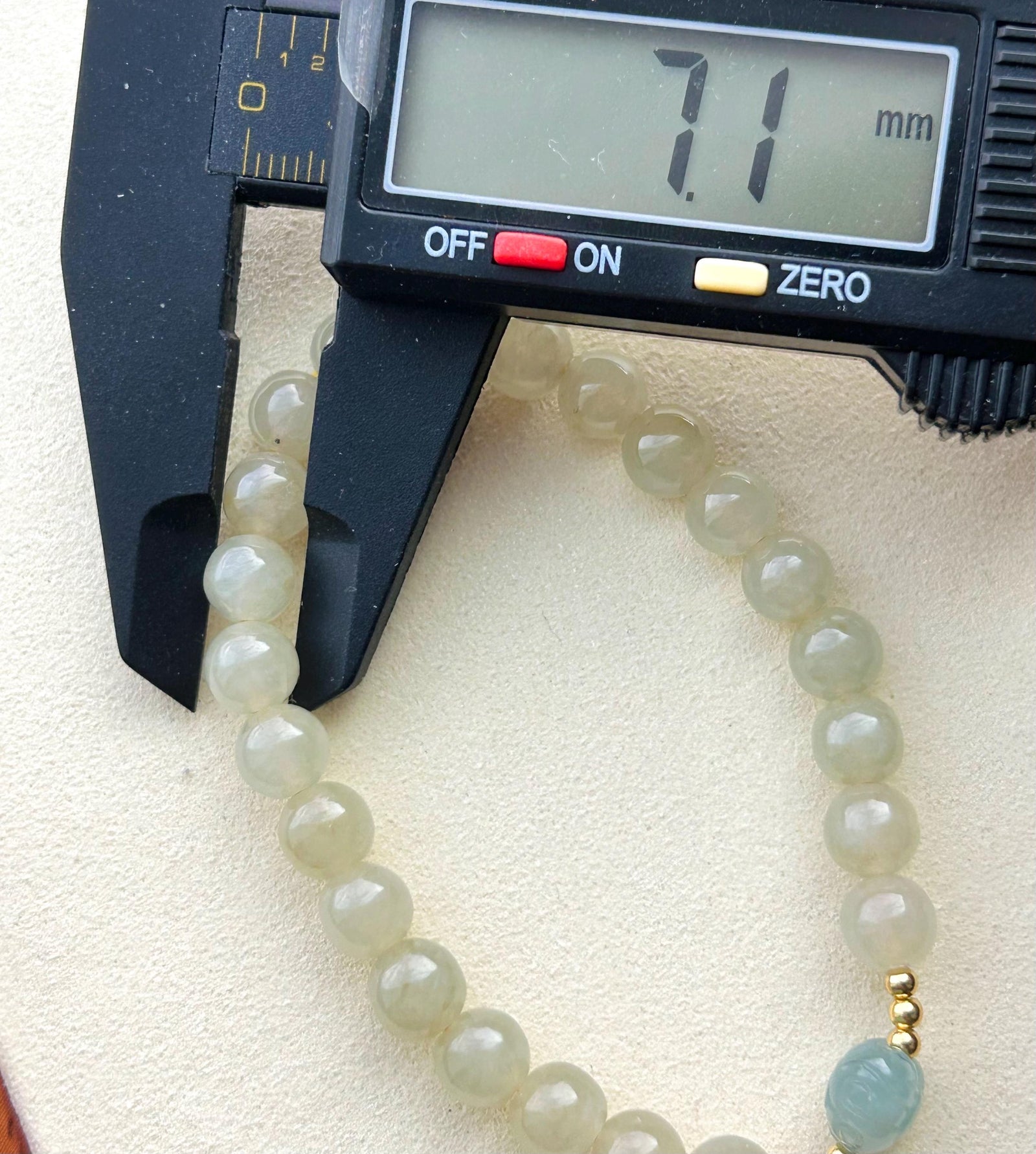 Natural Jadeite Beaded Bracelet | Burmese Type A Highly Translucent Icy Honey Pear Yellow Jade 7mm Designer Minimalist Jewelry