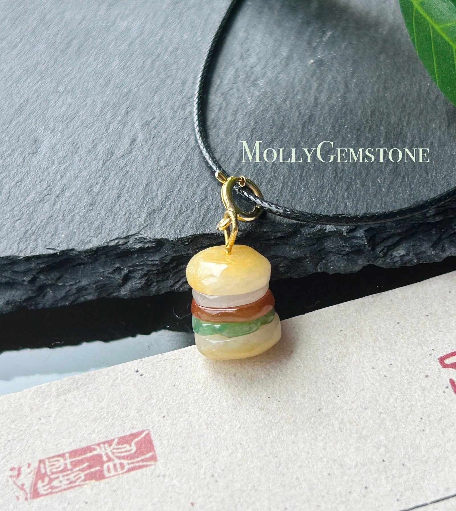 Natural Jadeite Hamburger Bracelet Charm/Petite Pendant Burmese Type A Icy Translucent Multicolor Jade Sterling Silver