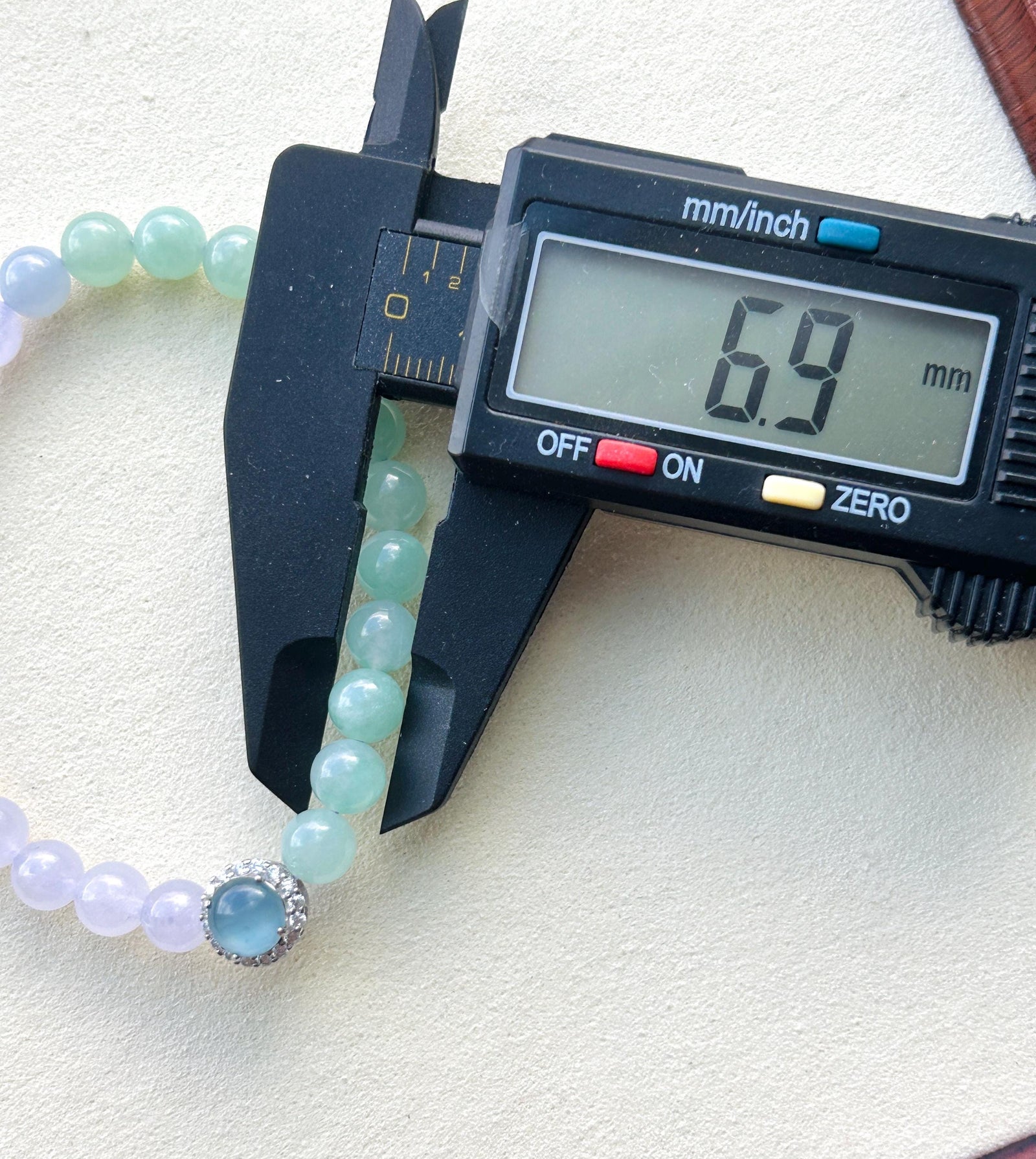 Natural Jadeite Beaded Bracelet Natural Burmese Type A Icy Highly Translucent Lavender Purple & Green Jade 7mm