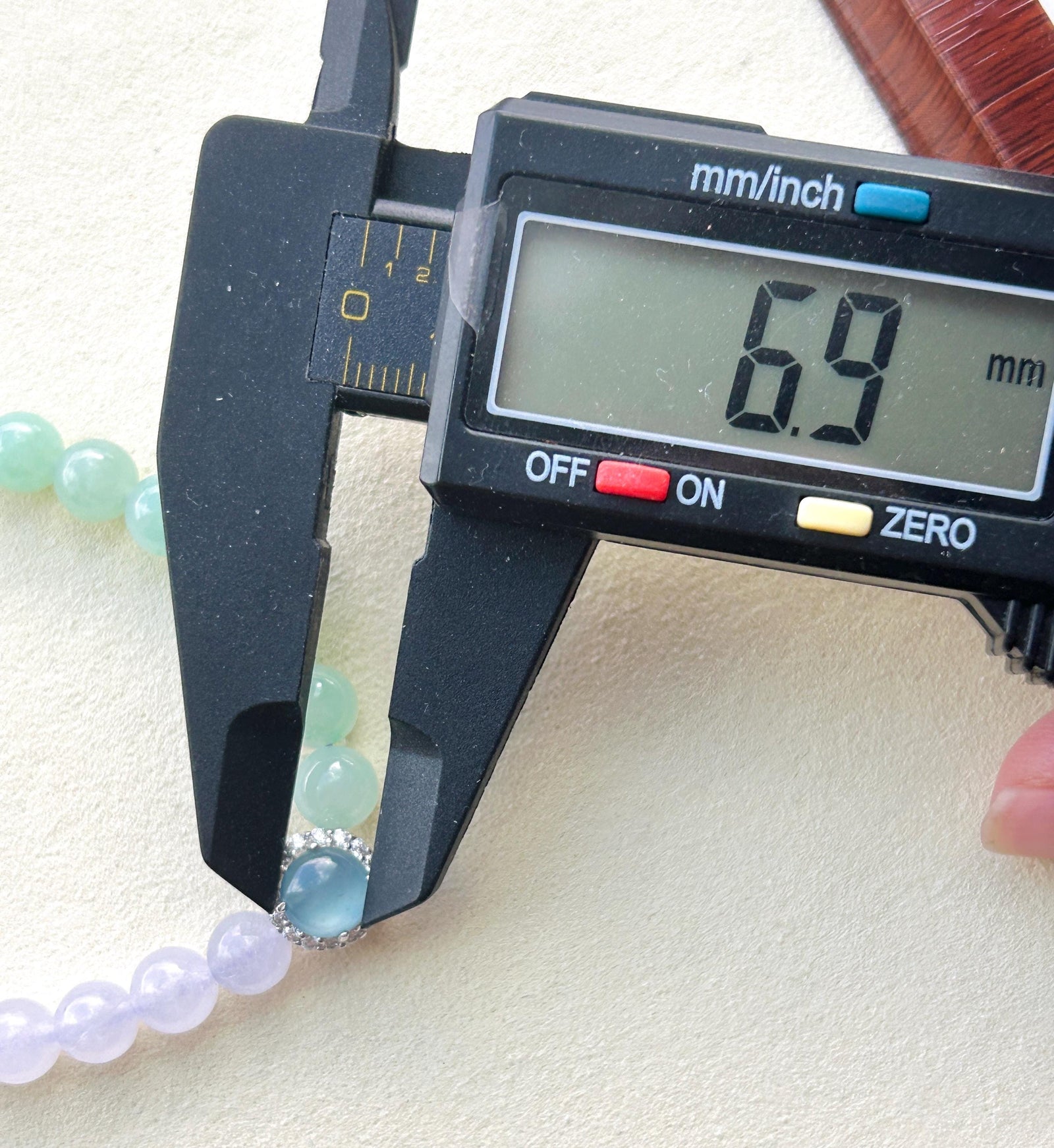 Natural Jadeite Beaded Bracelet Natural Burmese Type A Icy Highly Translucent Lavender Purple & Green Jade 7mm