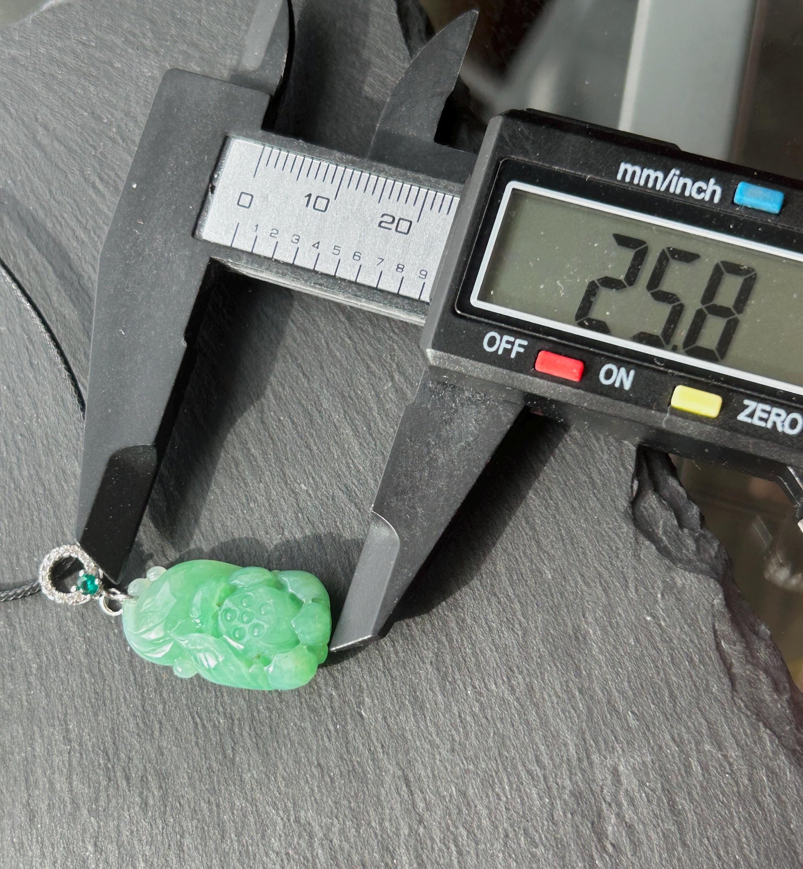 Certified Natural Jade Lotus Pendant | Burmese Type A Translucent Icy Vivid Apple Green Jadeite, 925 Sterling Silver, Double-sided Carving
