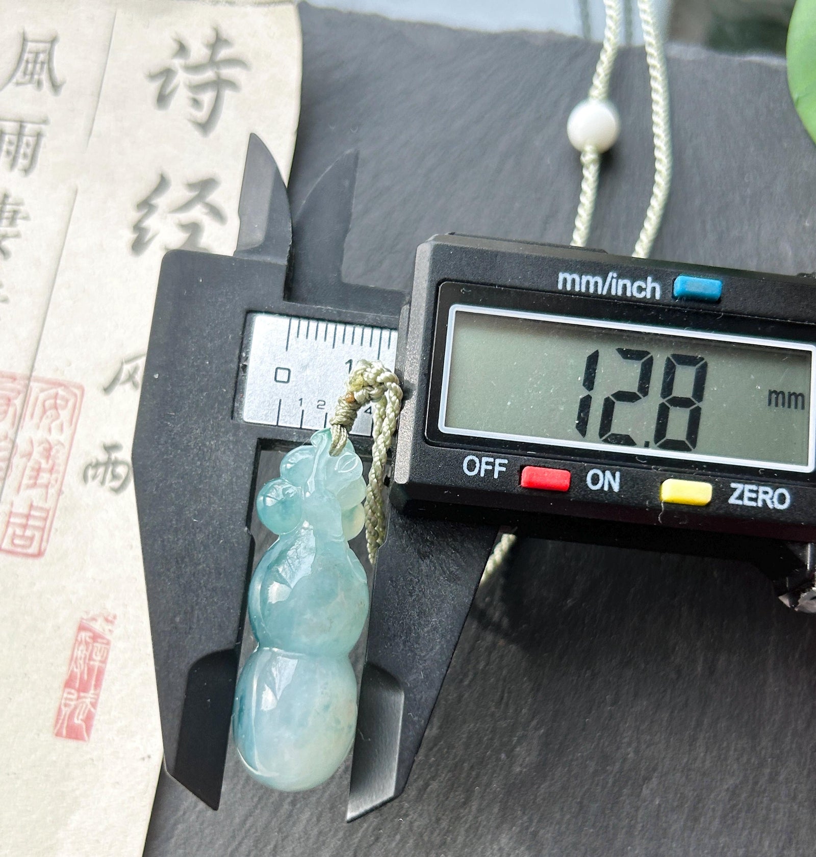 Certified Natural Jade Hulu Pendant Handwoven Necklace| Burmese Type A Highly Translucent Icy Denim Blue Jadeite