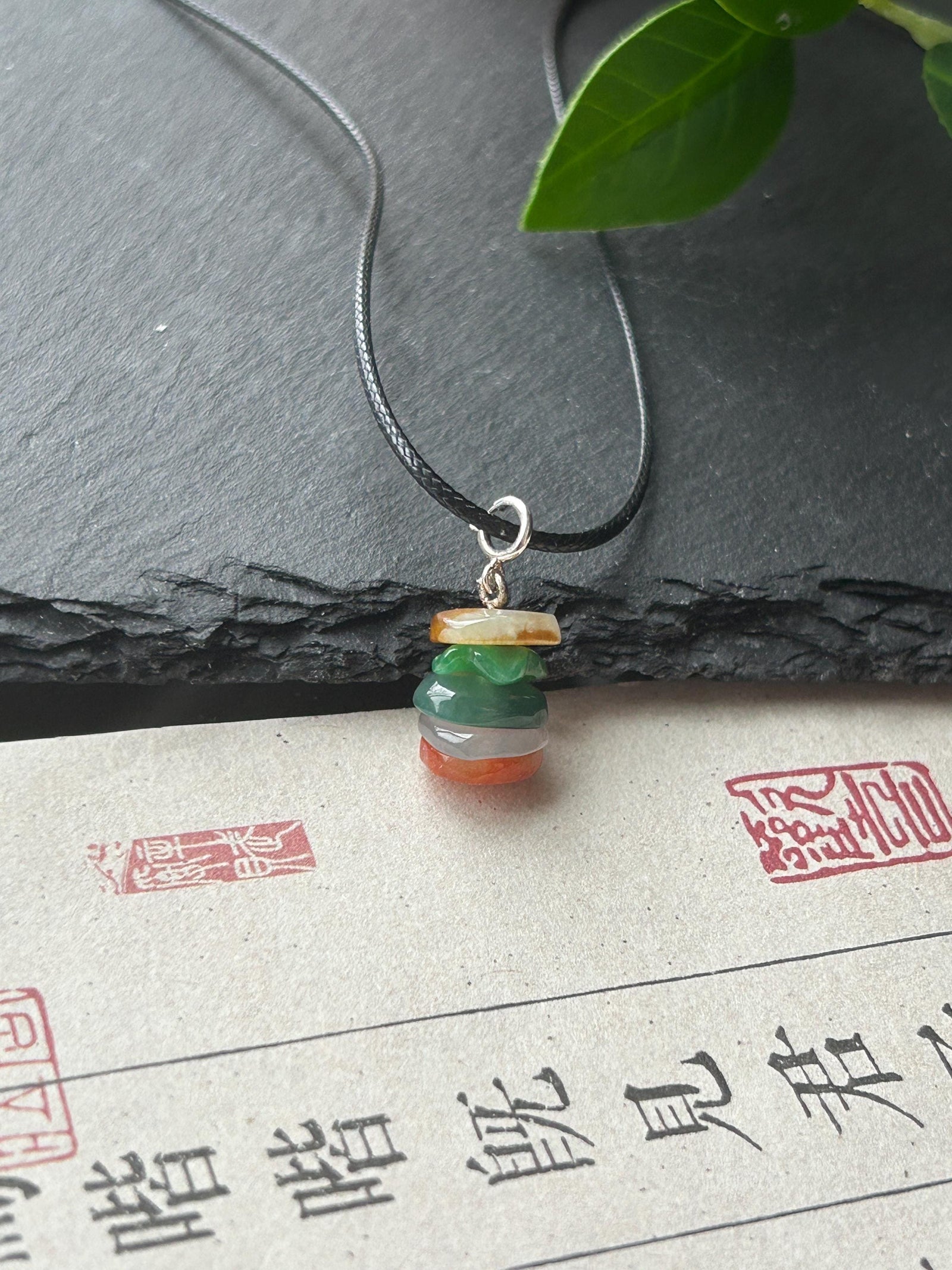 Natural Jadeite Hamburger Bracelet Charm/Petite Pendant Burmese Type A Icy Translucent Multicolor Jade Sterling Silver