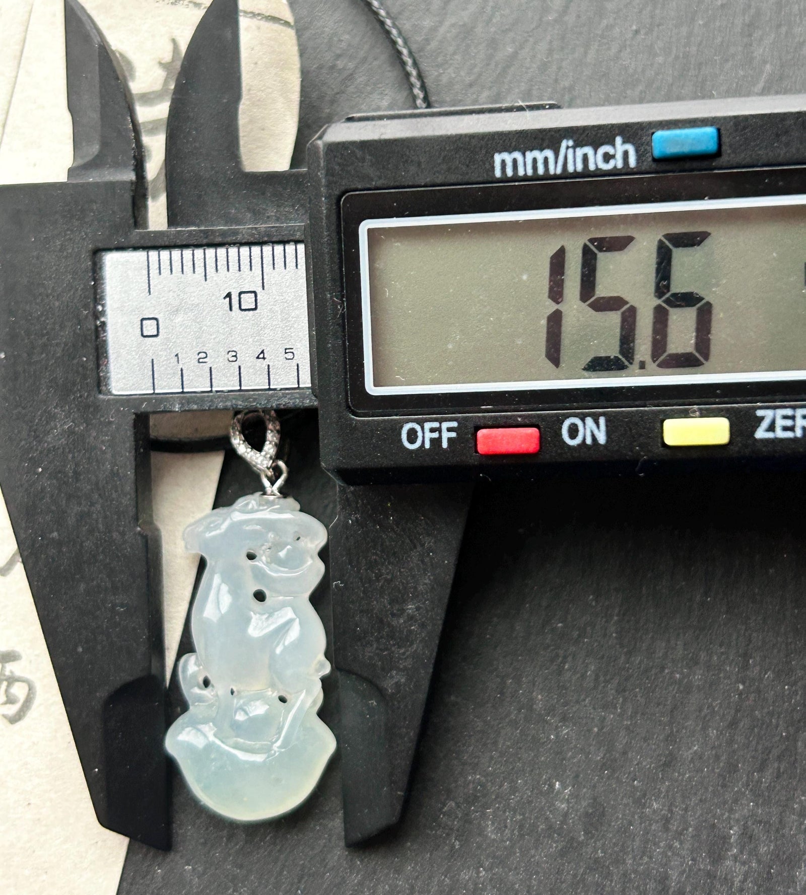 Natural Jade Deer & Ingot Pendant | Burmese Type A Highly Translucent Icy Light Blue and Pale Green Jadeite, 925 Sterling Silver