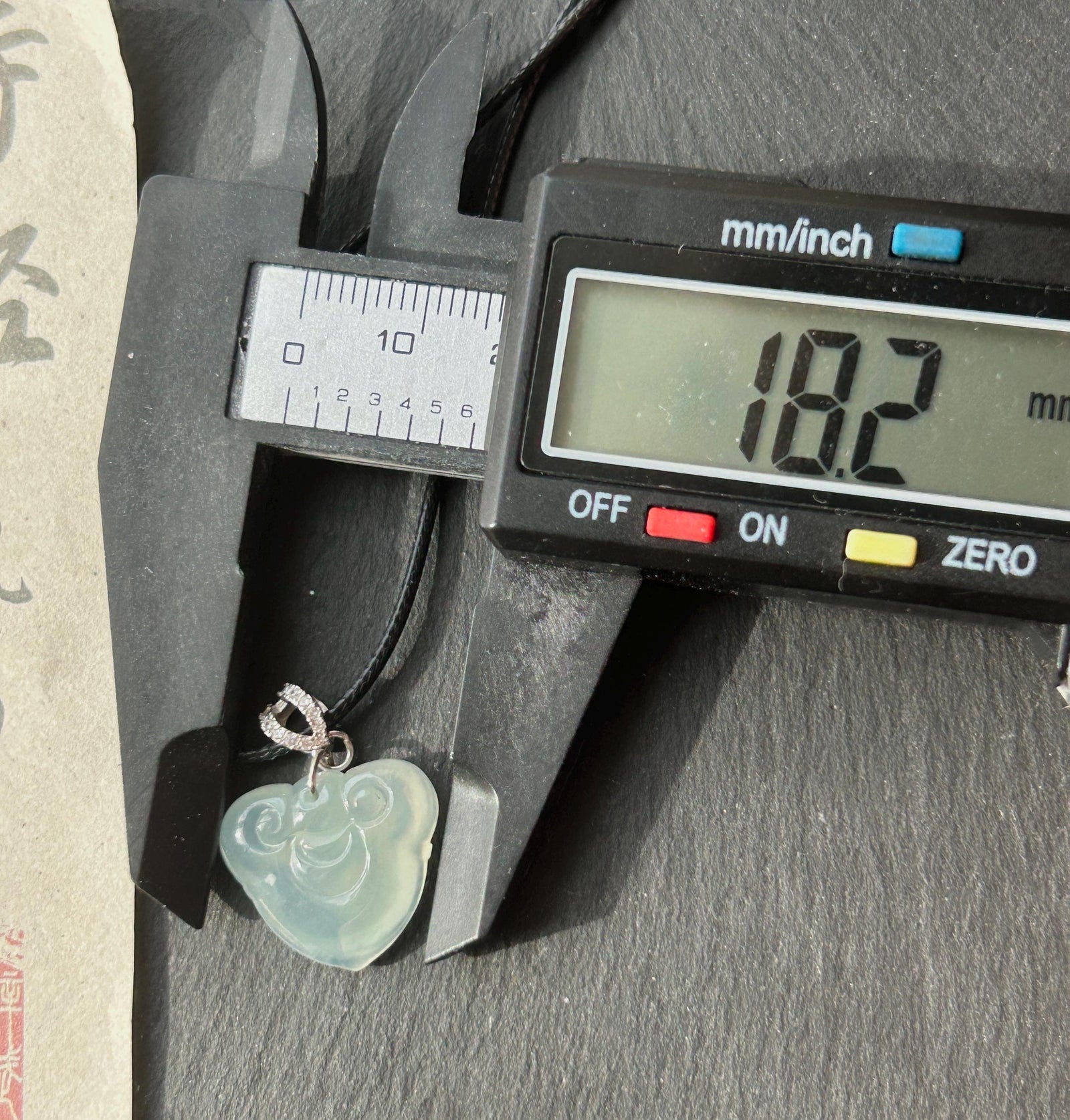 Natural Jade RuYi Lock Pendant | Burmese Type A Highly Translucent Icy Light Blue/ Pale Green Jadeite, 925 Sterling Silver