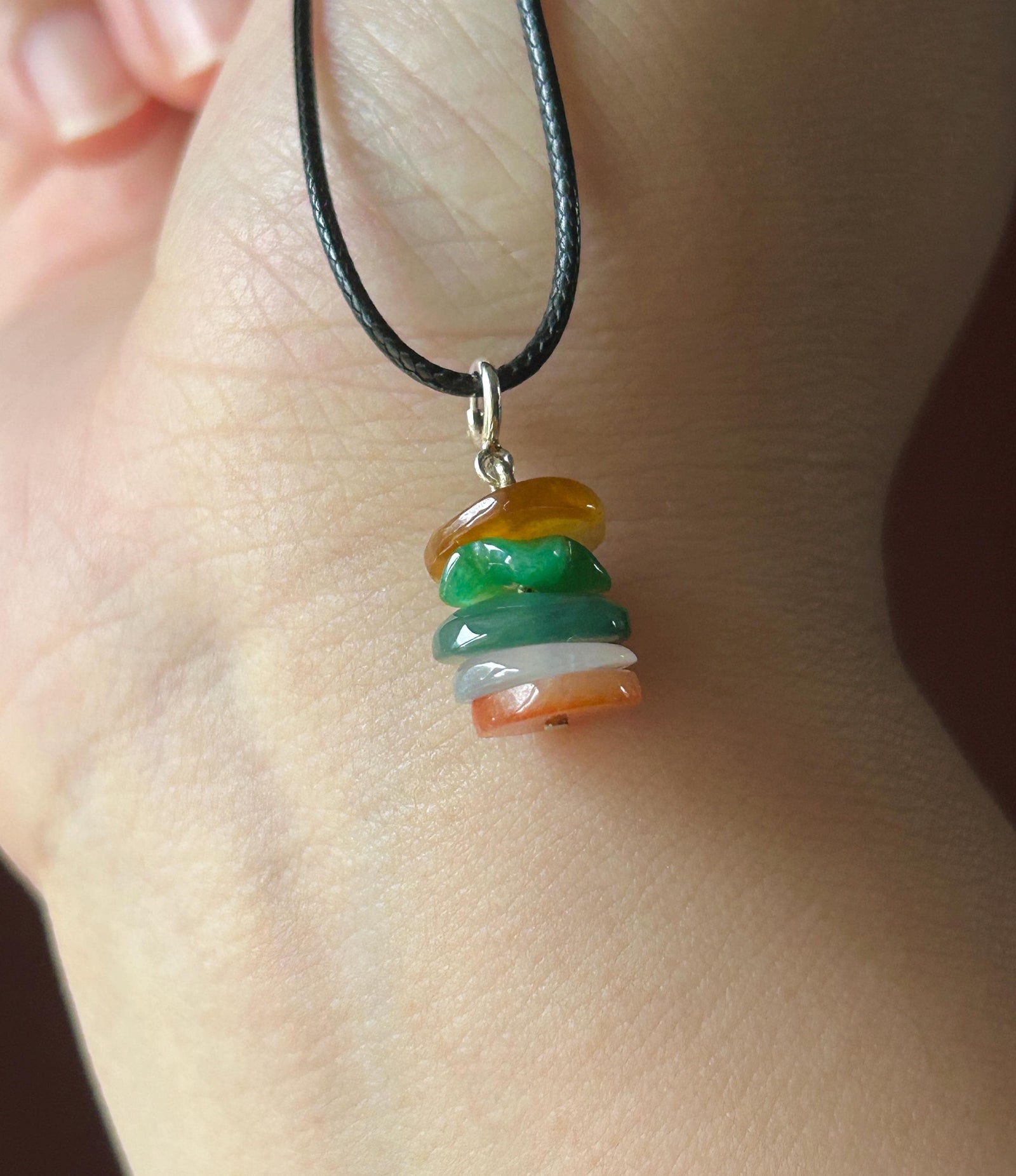 Natural Jadeite Hamburger Bracelet Charm/Petite Pendant Burmese Type A Icy Translucent Multicolor Jade Sterling Silver