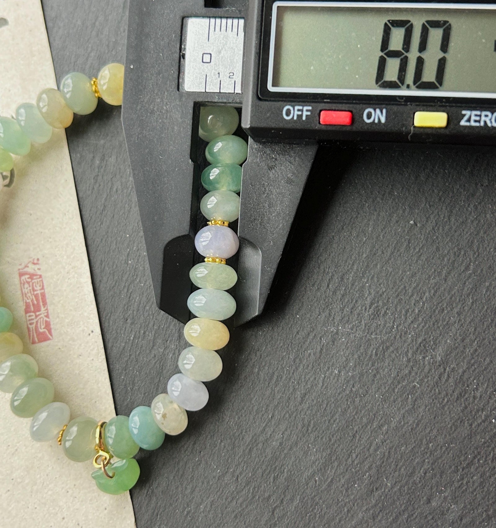 Natural Jade Beaded Bracelet | Burmese Type A Highly Translucent Icy Multicolor Jadeite 8mm