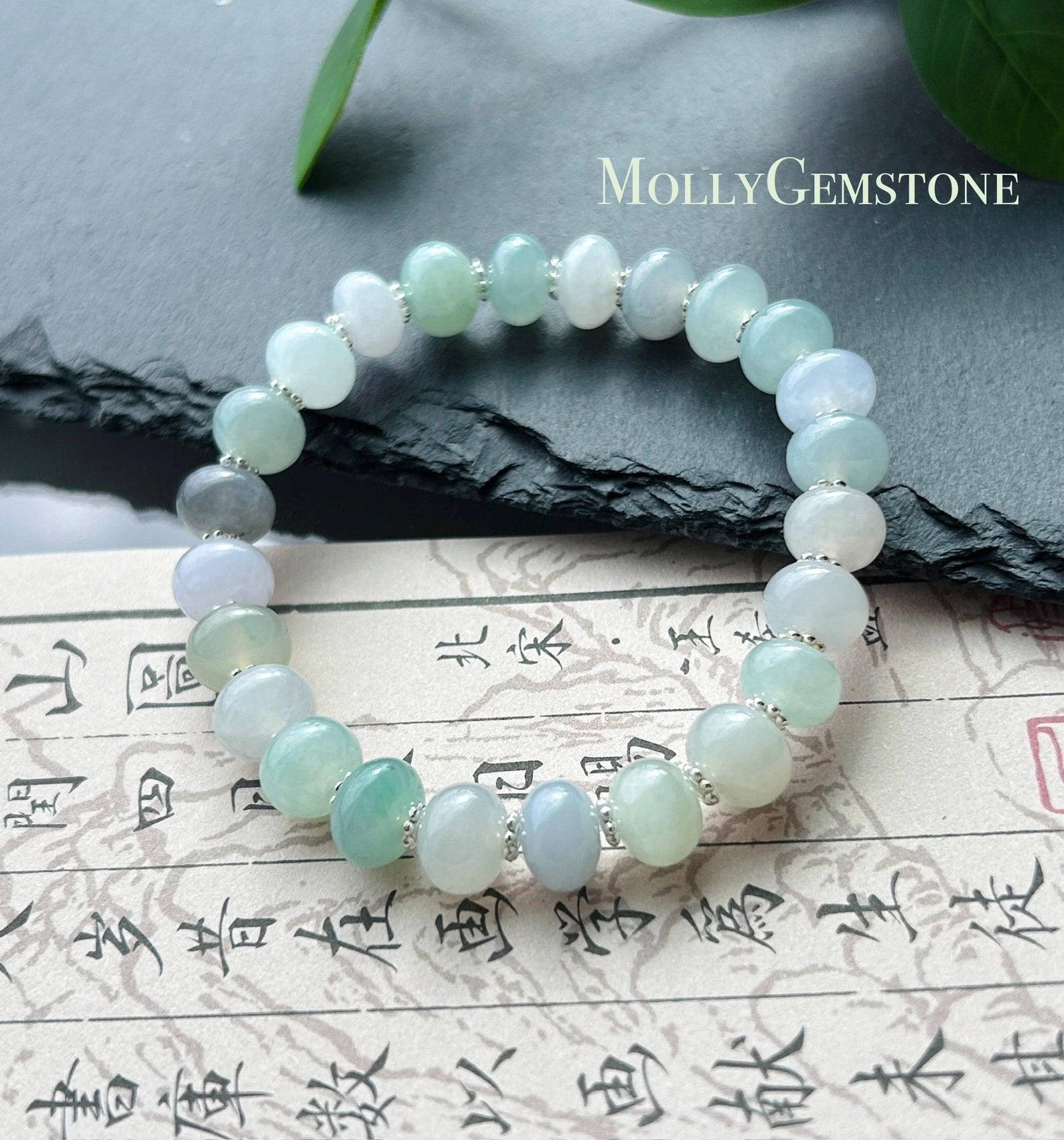 Natural Jadeite Beaded Bracelet: High-End Burmese Type A Highly Translucent Icy Pastel Multicolor 9mm Jade Mothers Day Gift