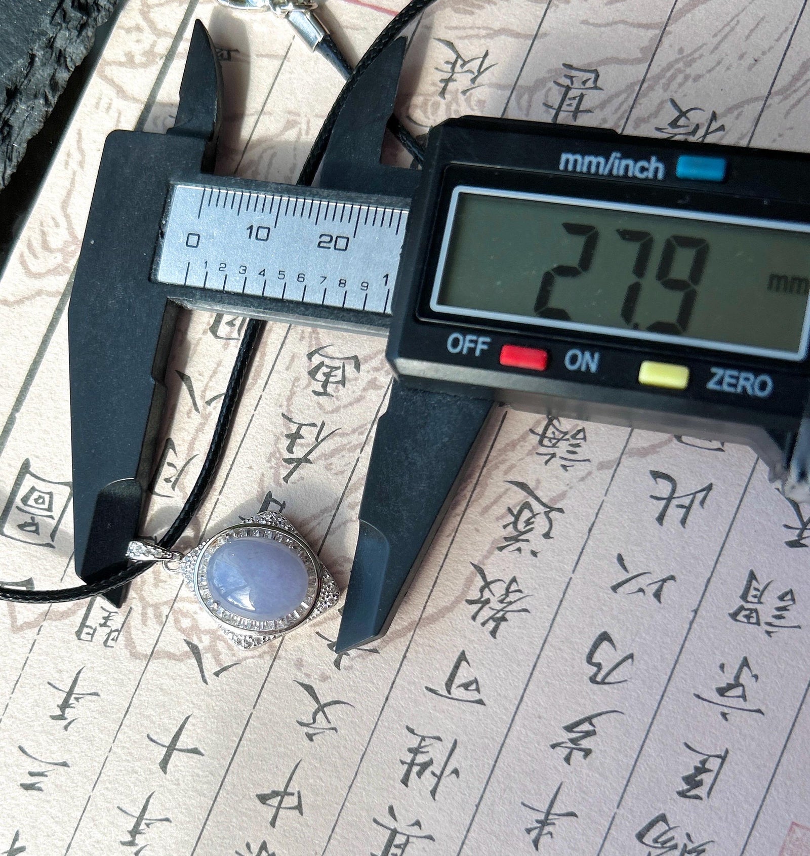 Certified Natural Jadeite Cabochon Pendant Burmese Type A Icy Translucent Rich Lavender Purple Jade Mother’s Day Gift