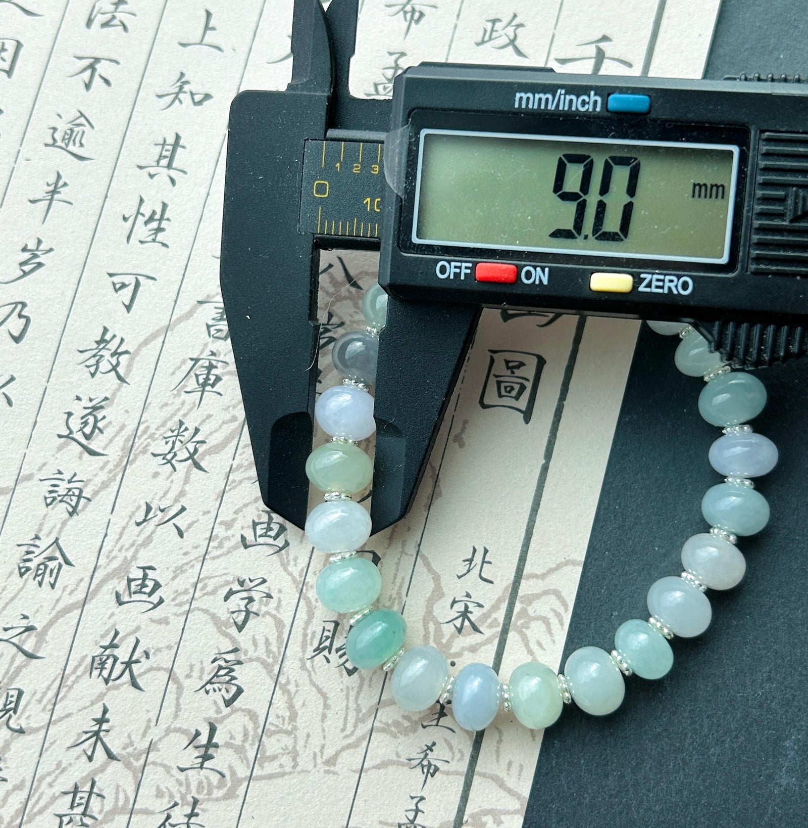 Natural Jadeite Beaded Bracelet: High-End Burmese Type A Highly Translucent Icy Pastel Multicolor 9mm Jade Mothers Day Gift
