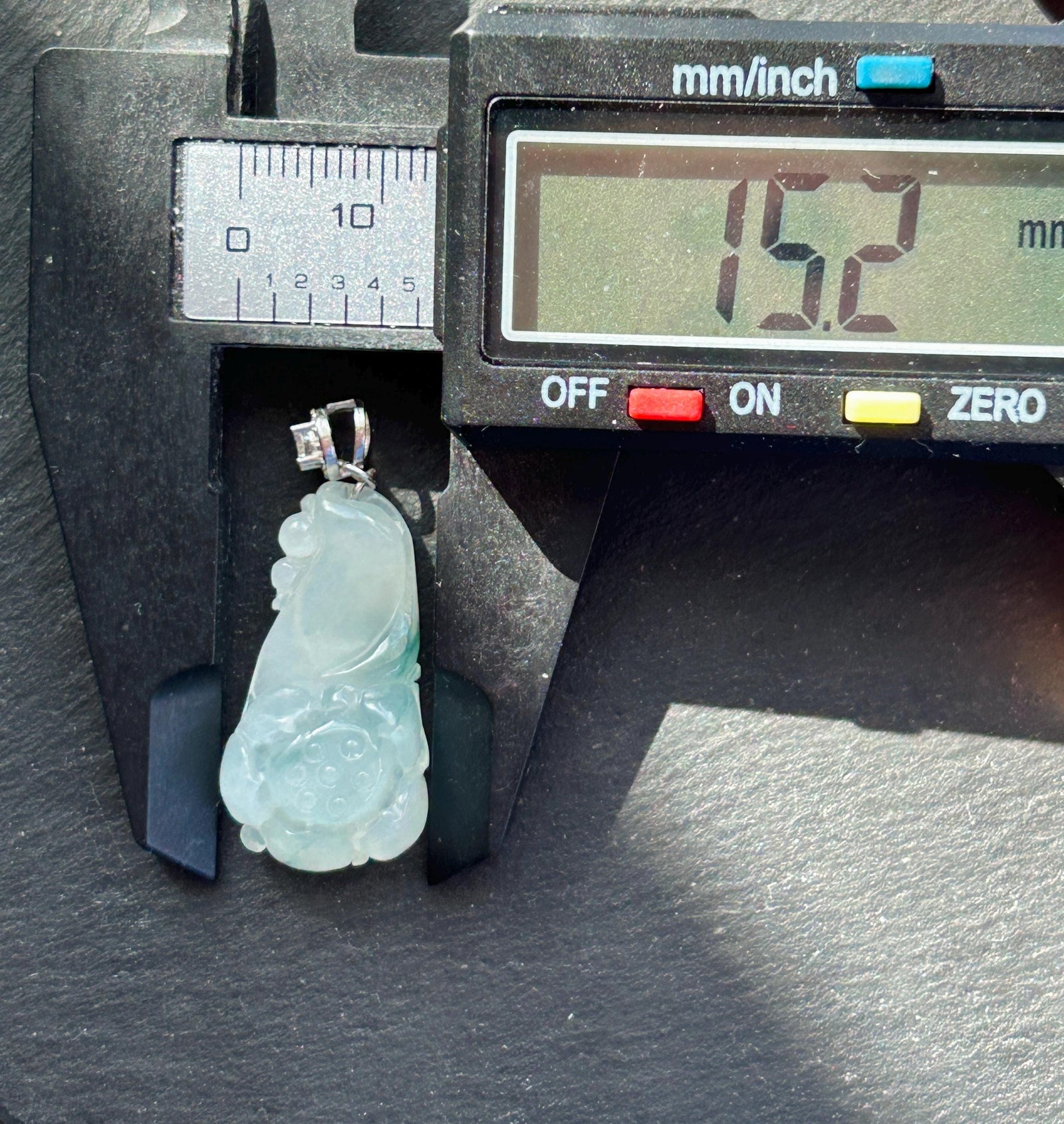 Certified Natural Jadeite Lotus Pendant Minimalist Jewelry Burmese Type A Highly Translucent Icy White & Blue Floral Jade, Sterling Silver