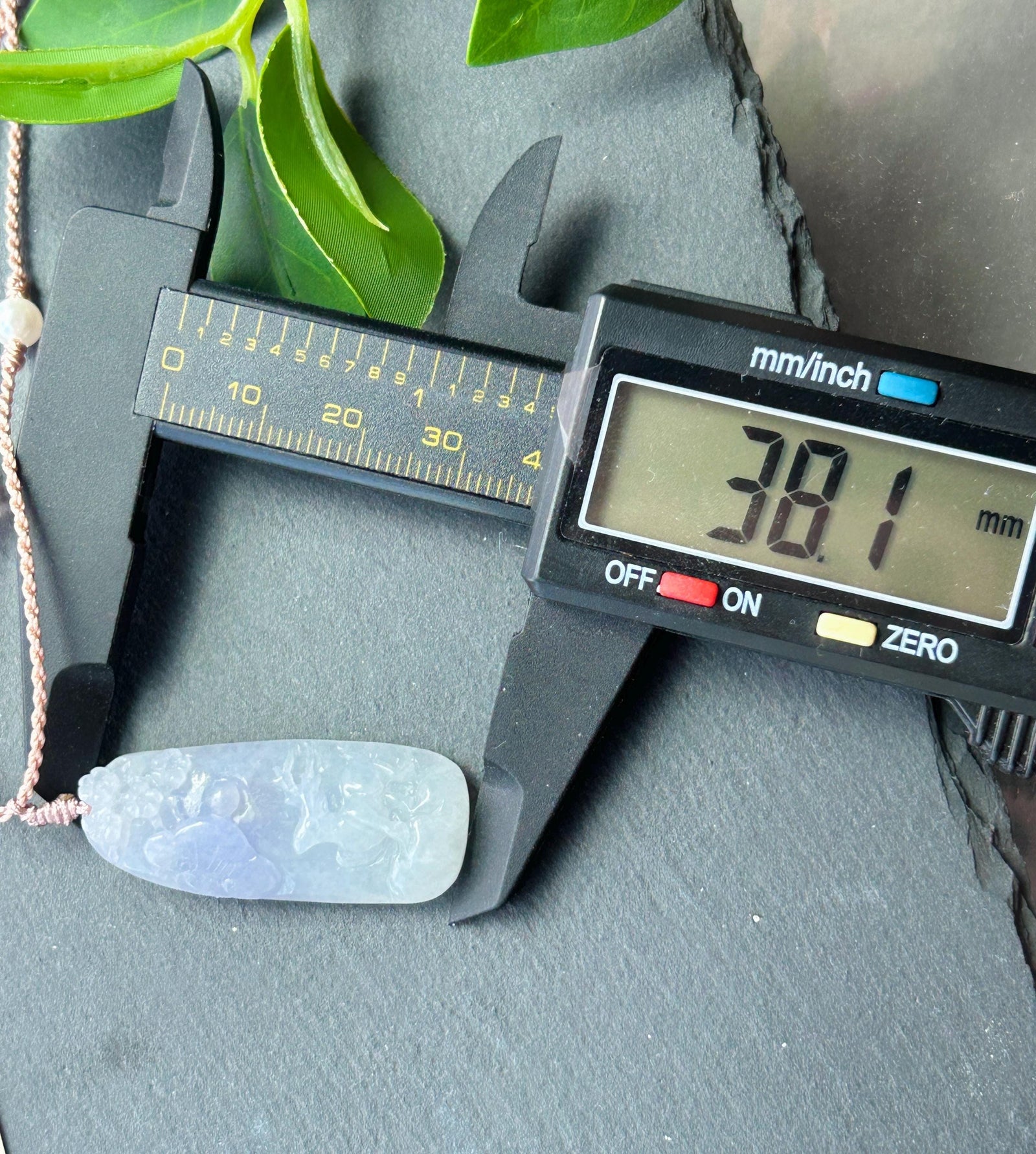 Certified Natural Jadeite Deer & Flowers Pendant Handwoven Necklace Burmese Type A Translucent Icy Lavender Jade 38 x 15.7 x 7mm