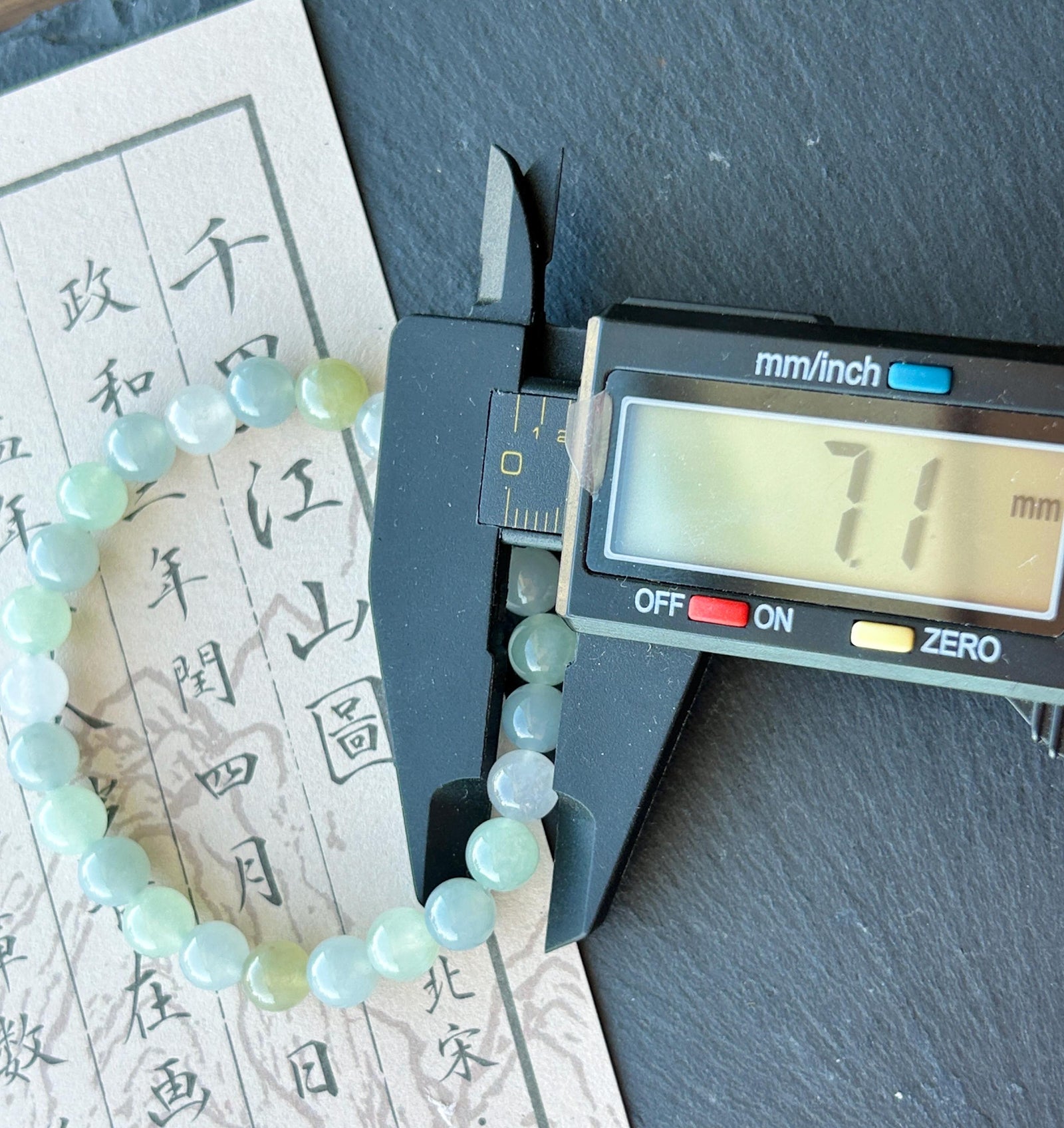 Natural Jadeite Bracelet, Burmese Type A Highly Translucent Icy Macaron Multicolor - Green, Blue, Lavender, Yellow Jade Beads, 7mm