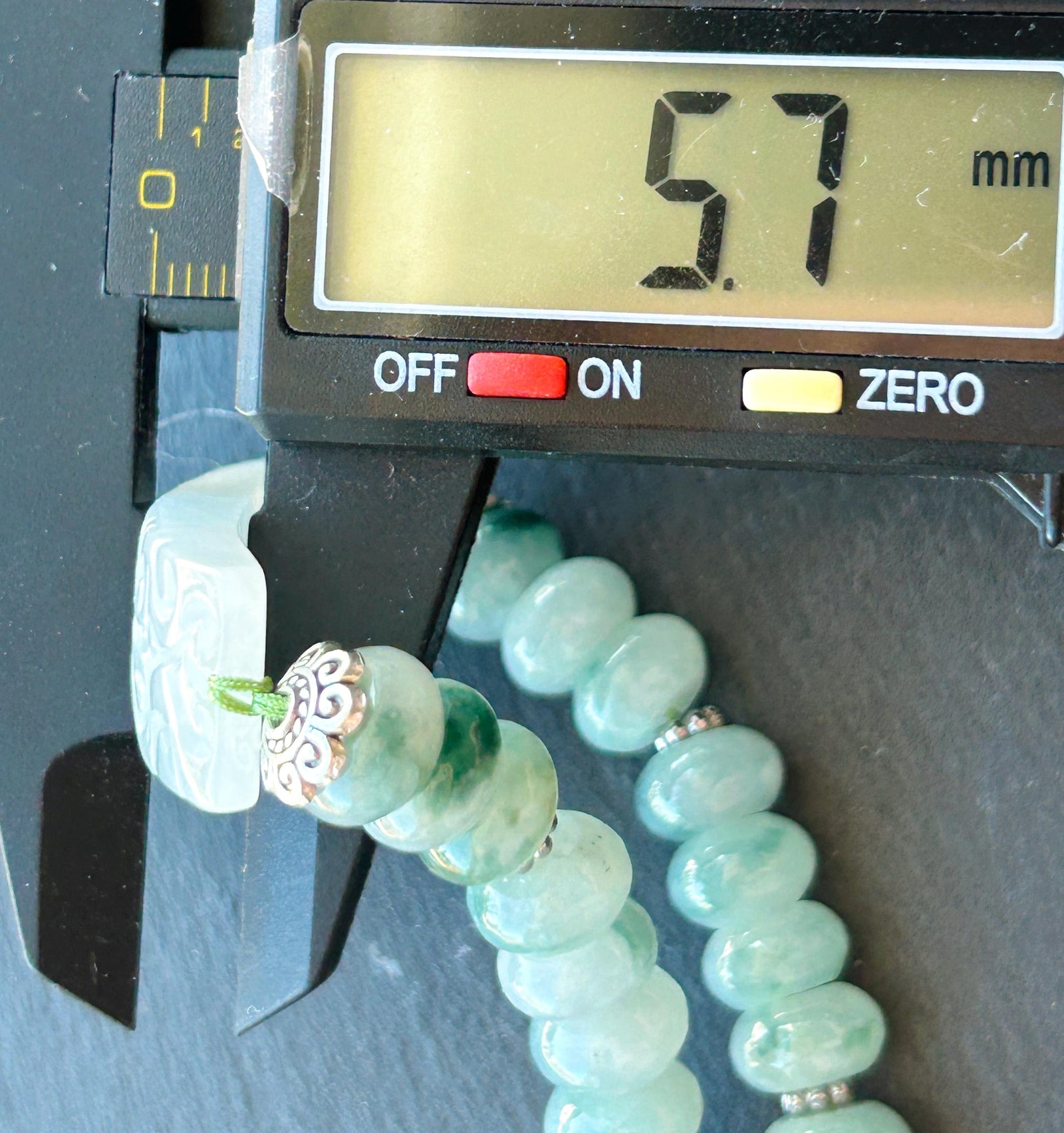 Natural Jadeite Plaque Handwoven Bracelet| Burmese Type A Untreated Icy Translucent White Based Blue Floral Jade Beads, 9mm