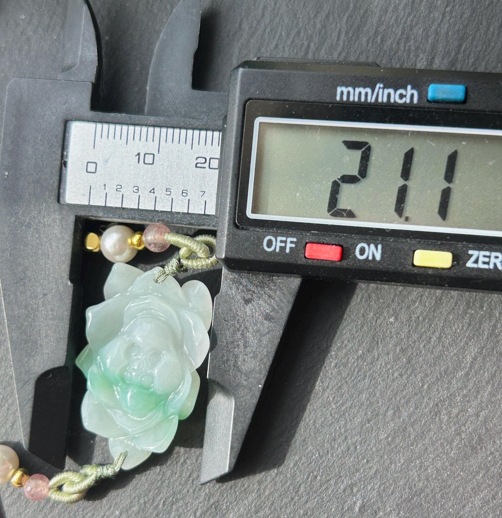 Certified Natural Jadeite Lotus Pendant Minimalist Jewelry Burmese Type A Icy White & Green Floral Jade, Adjustable Cord