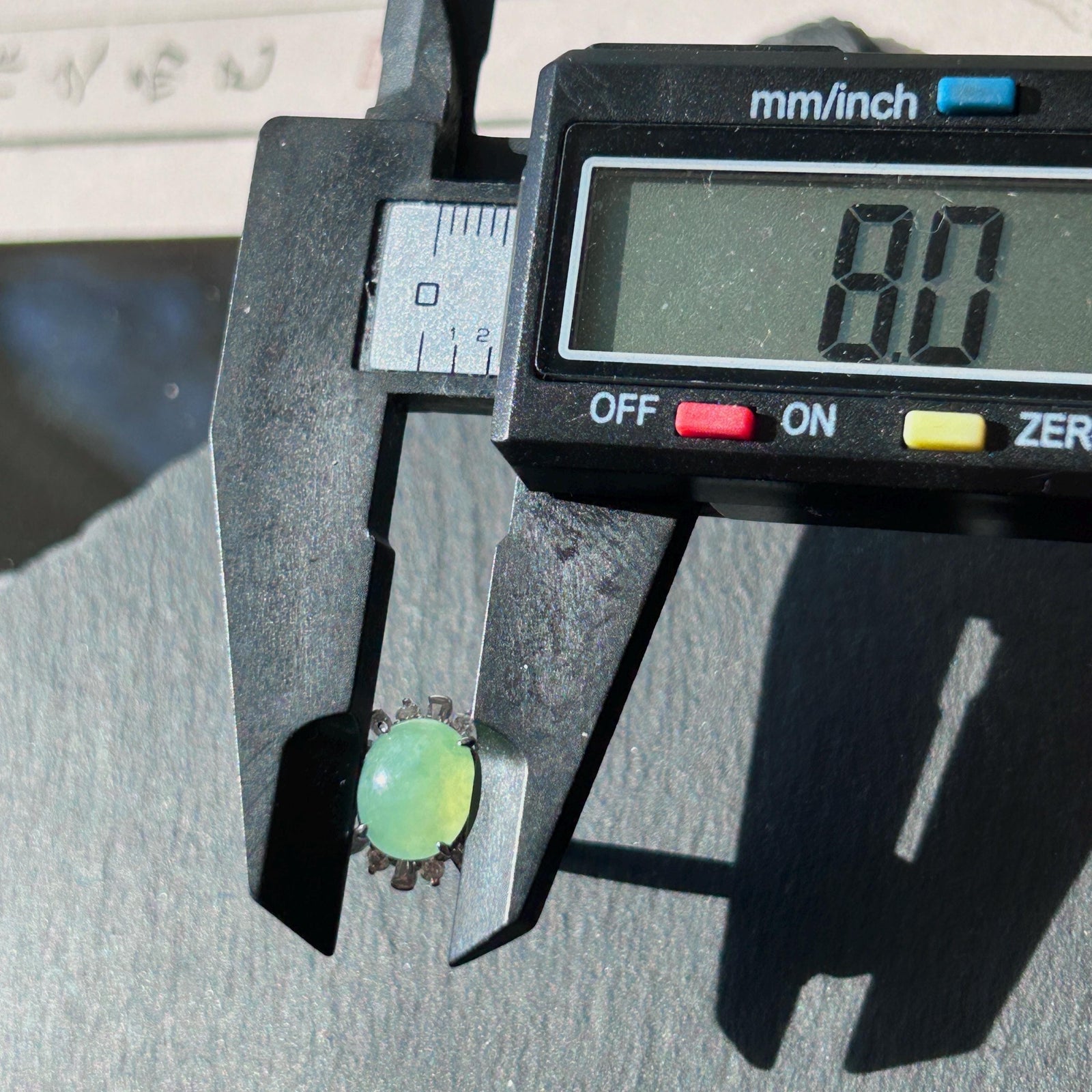 Certified Natural Jadeite Oval Cabochon Ring Burmese Type A fine glutinous Sweet Apple Green Jade | Sterling Silver| Adjustable Size