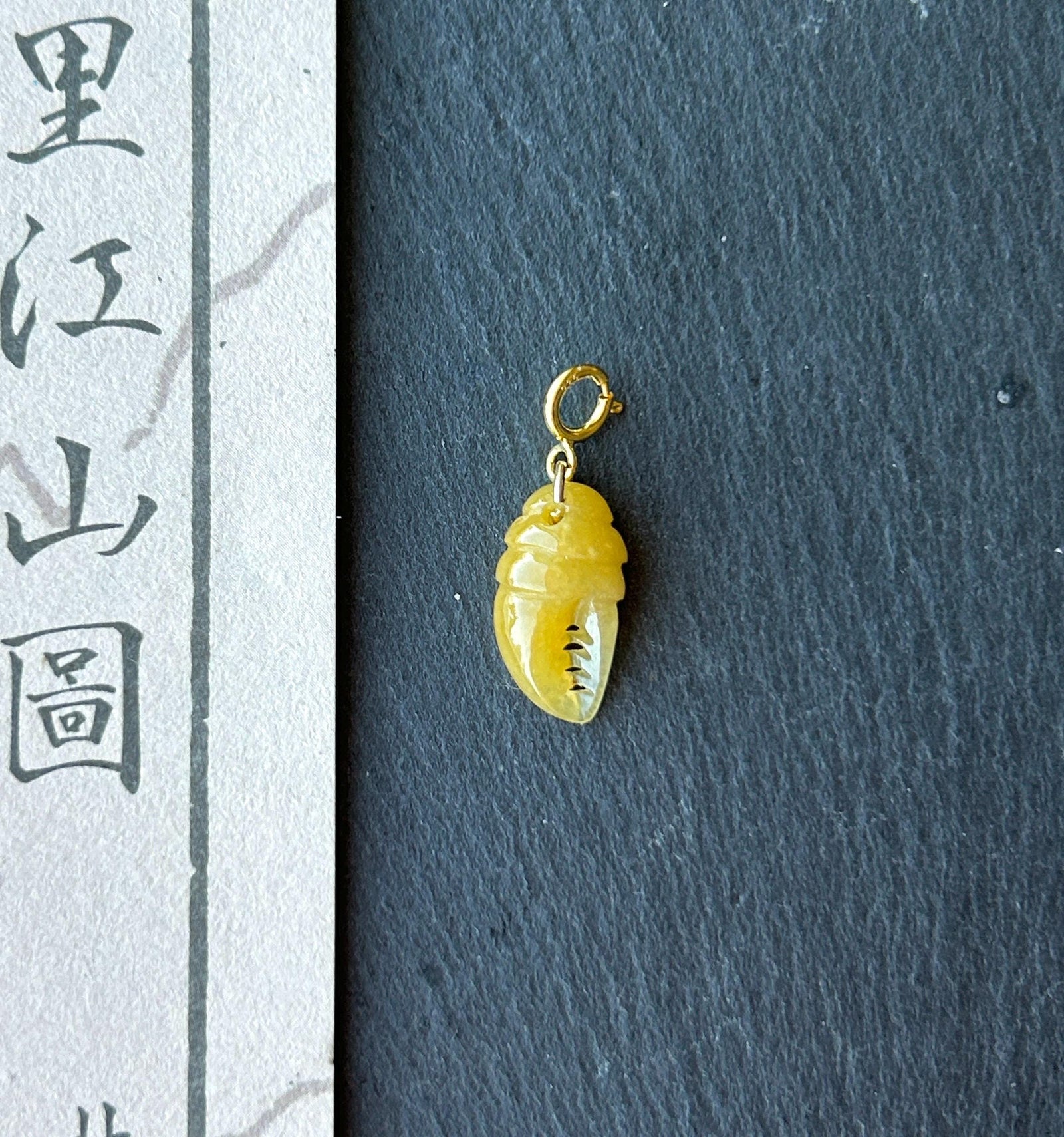 Jadeite Jade Bracelet Charm Necklace Pendant Jewelry Gift for Her Natural Highly Translucent Burmese Type A Vibrant Color Jade Goldfish