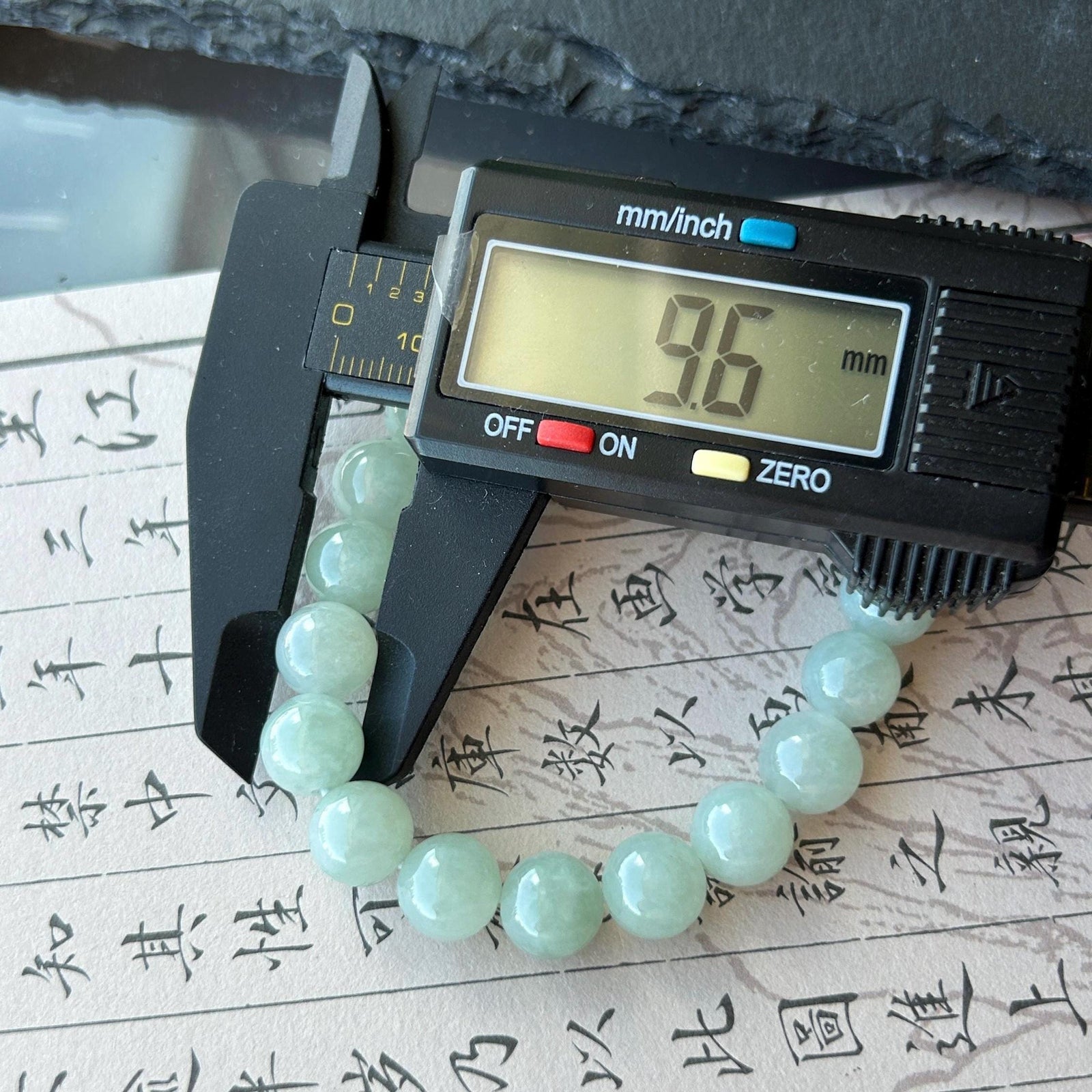Natural Jadeite Bracelet, Burmese Type A Icy Gelatinous Pale Apple Green Jade Beads, 9.6mm, Minimalist Jewelry