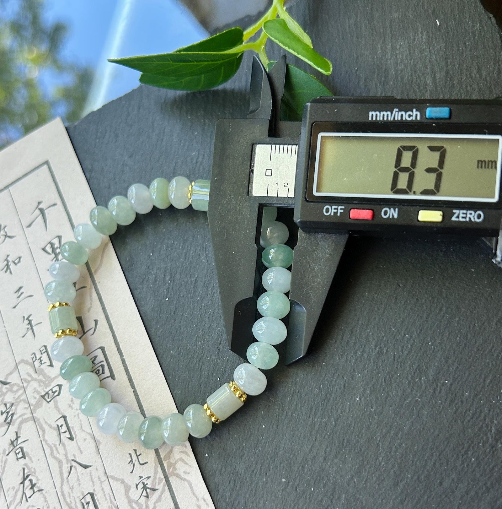 Natural Jadeite Beaded Bracelet – Burmese Type A Icy Translucent Fresh Multicolor Jade with Lulutong Focal, 8.5mm