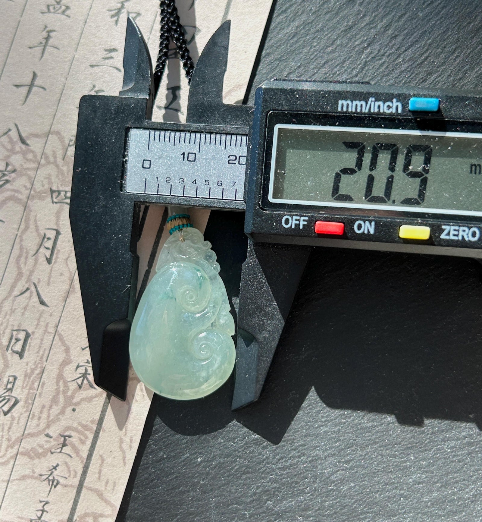 Natural Jadeite Ruyi Pendant Handwoven Necklace Burmese Type A Highly Translucent Icy Light Green Based Bluish Green Floral Jade