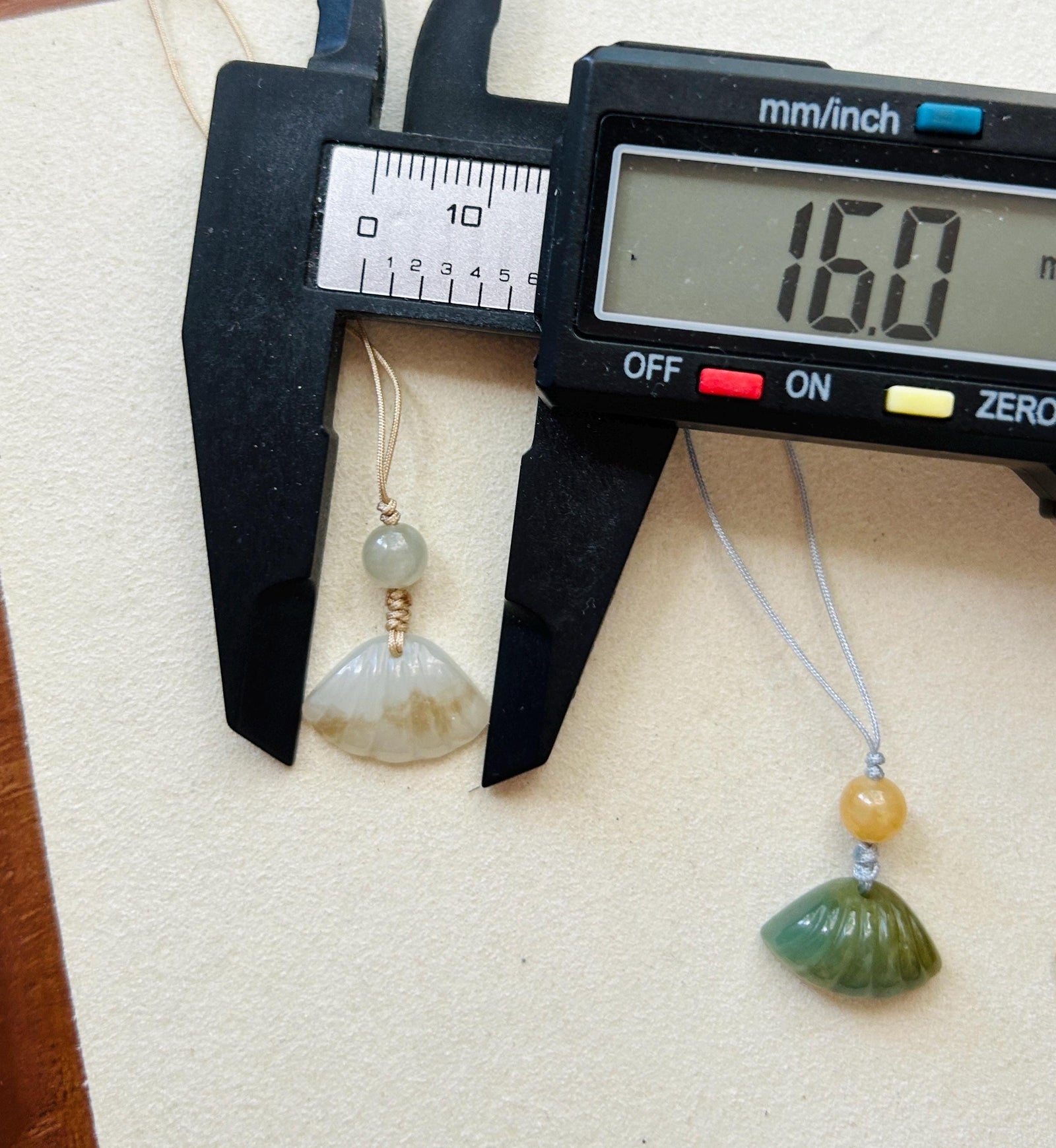 Natural Jadeite Phone Charm Handmade Untreated Type A Burmese Icy Cute HandCarved Sea Shell Jade Protection Amulet