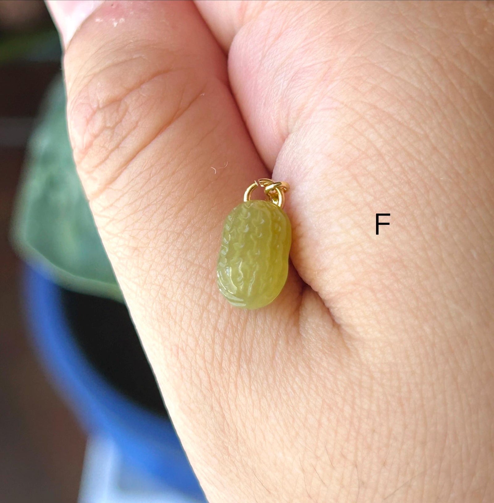 Natural Jadeite Bracelet Charm Authentic Burmese Type A Highly Translucent Multicolor Jade | Lucky Peanut